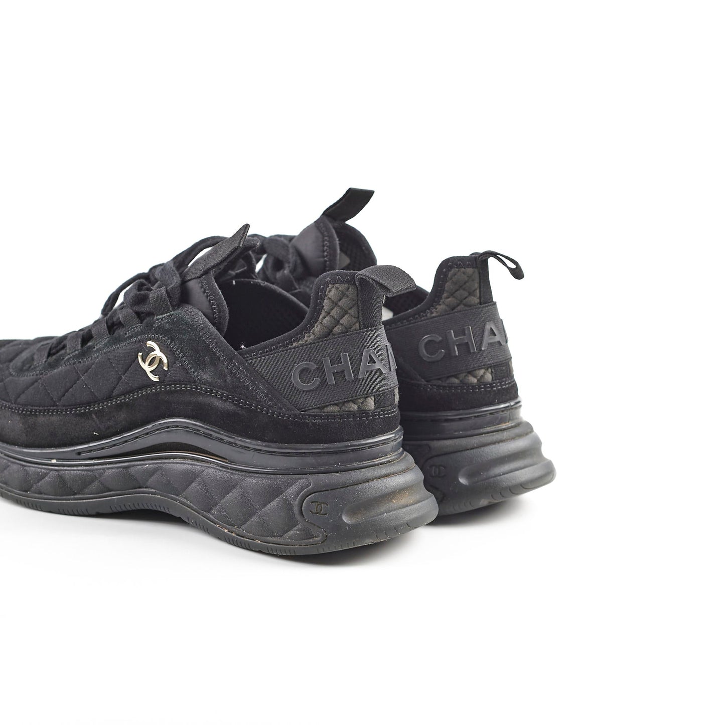 Chanel Low Top Trainer CC Triple Black Size 39