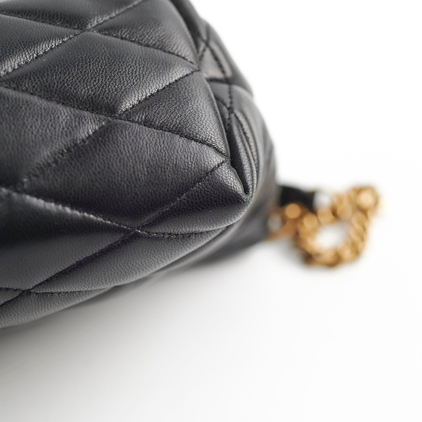 Saint Laurent Mini Quilted Leather Bag Black