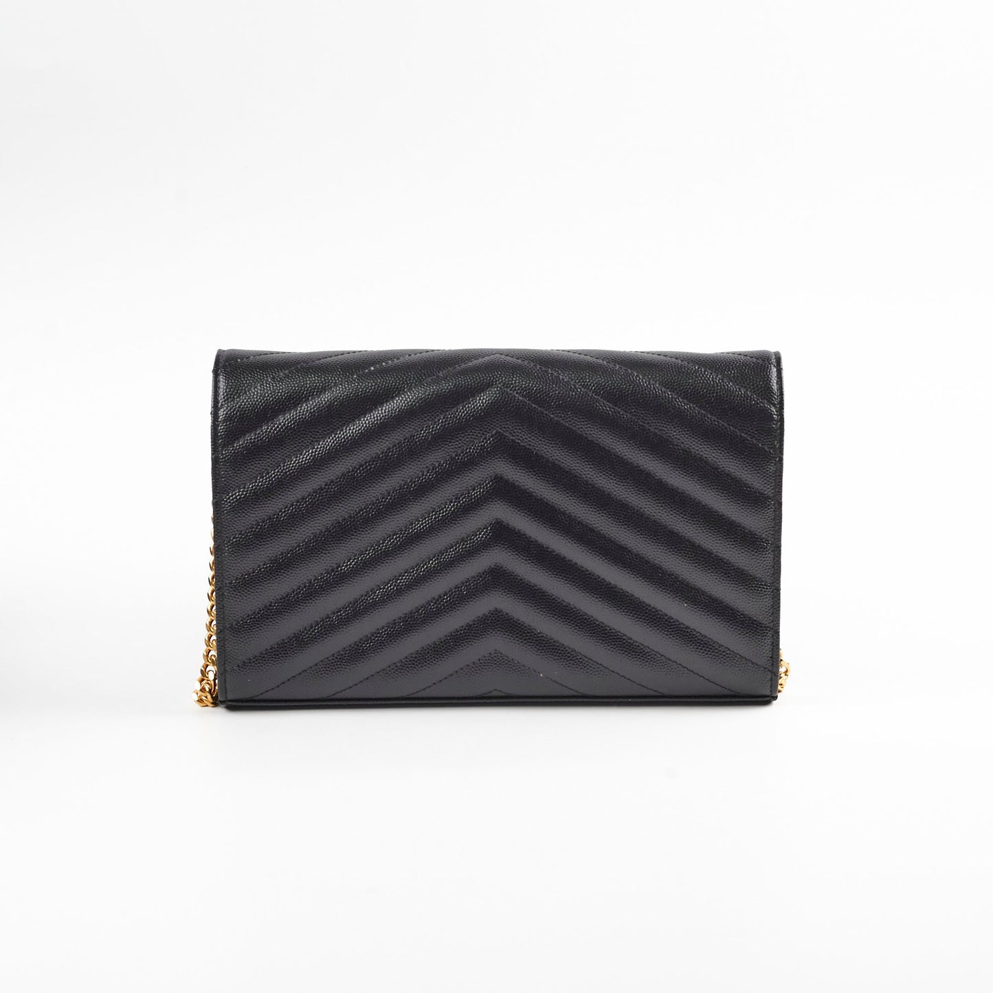 Saint Laurent Cassandre Wallet on Chain WOC Black