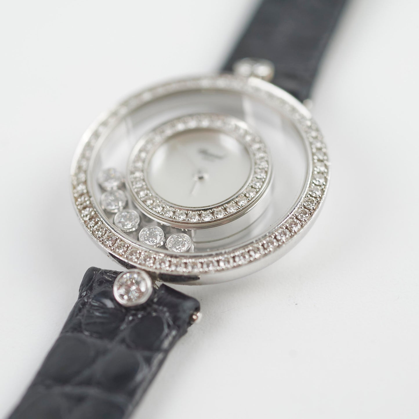 Chopard Happy Diamonds Watch Black Silver