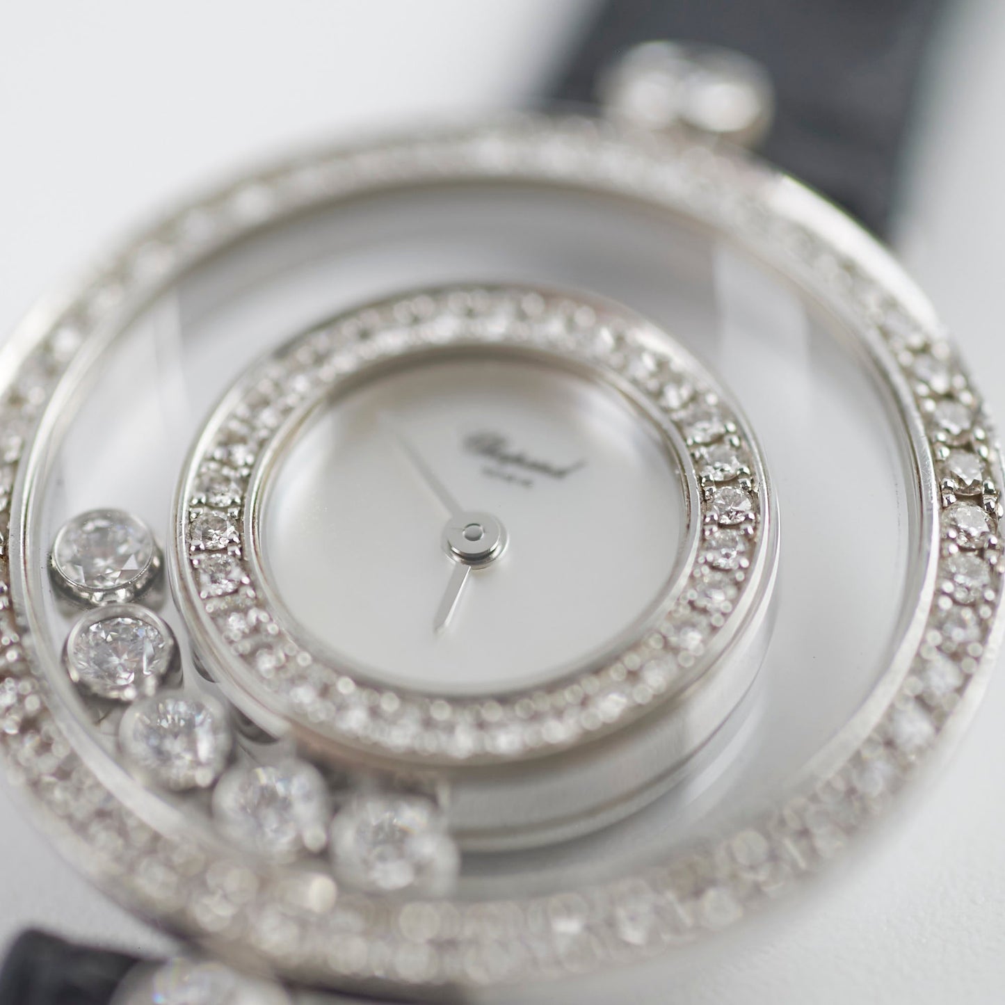 Chopard Happy Diamonds Watch Black Silver