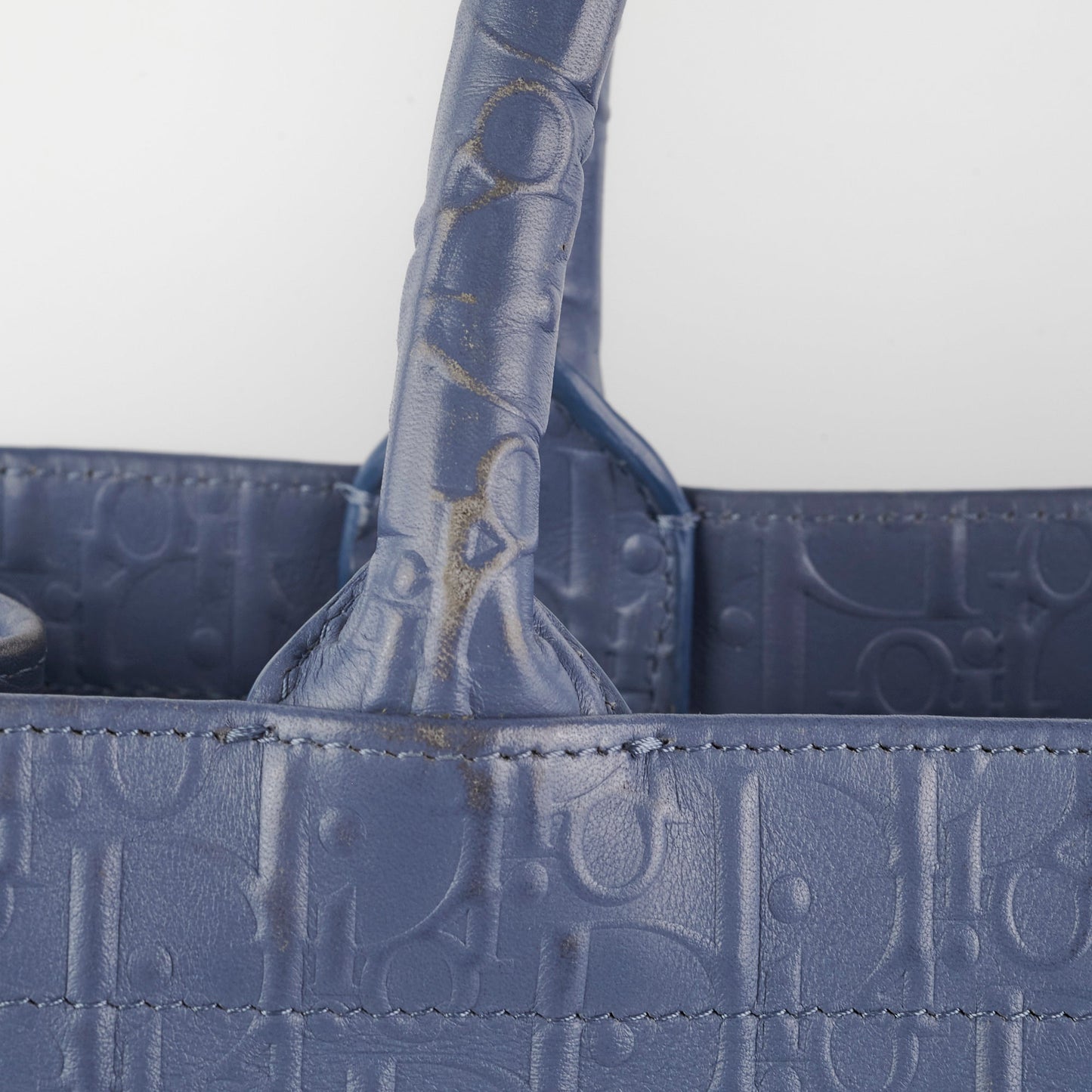 Dior Large Leather Book Tote Navy