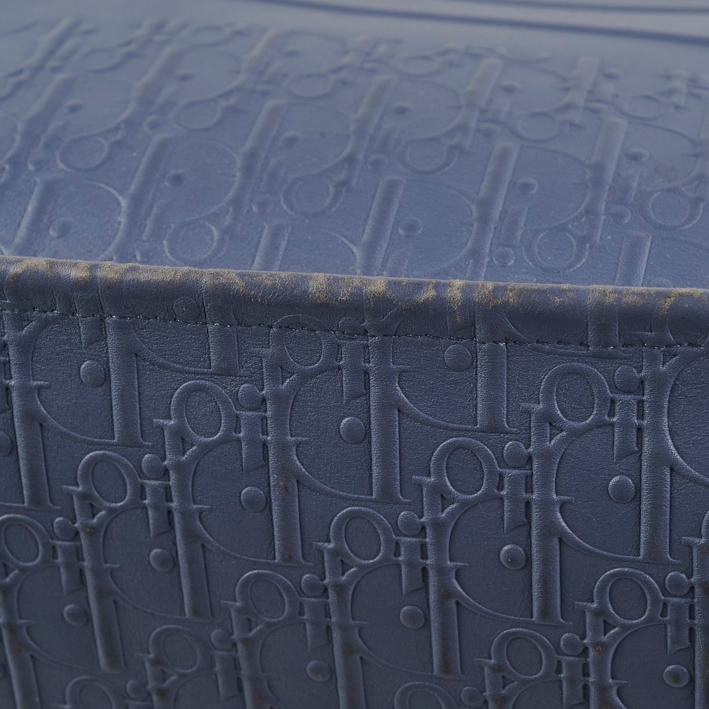 Dior Large Leather Book Tote Navy