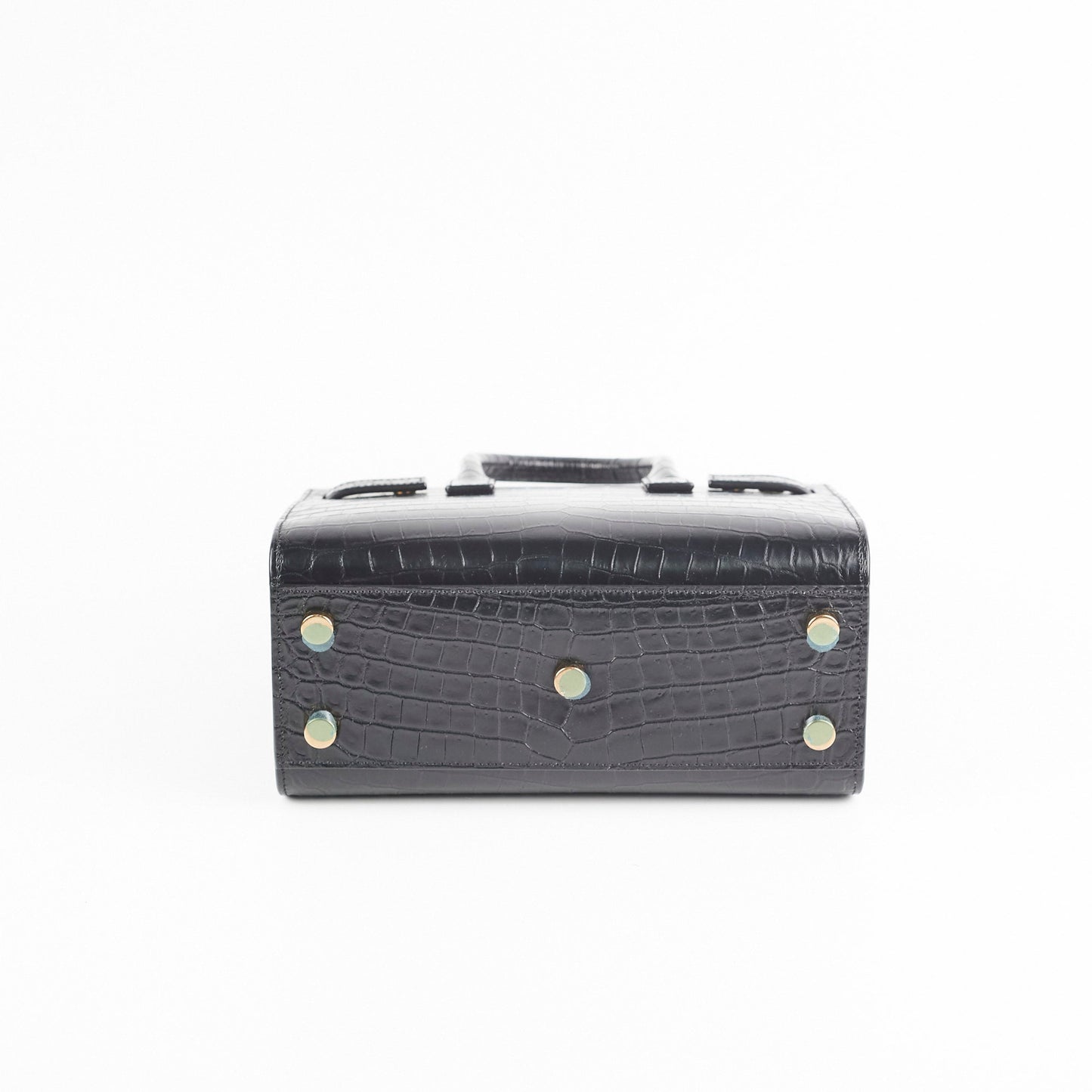 Saint Laurent Sac De Jour Nano Croc Embossed Black
