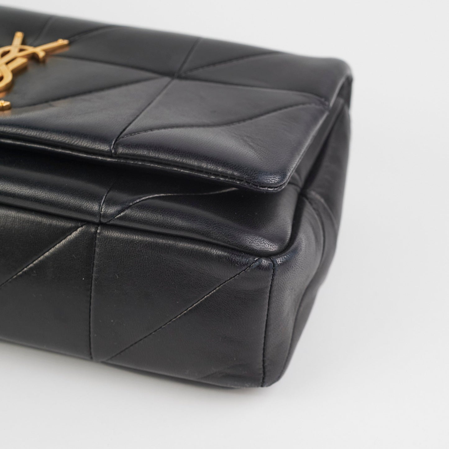 Saint Laurent Medium Lambskin Patchwork Chain Bag