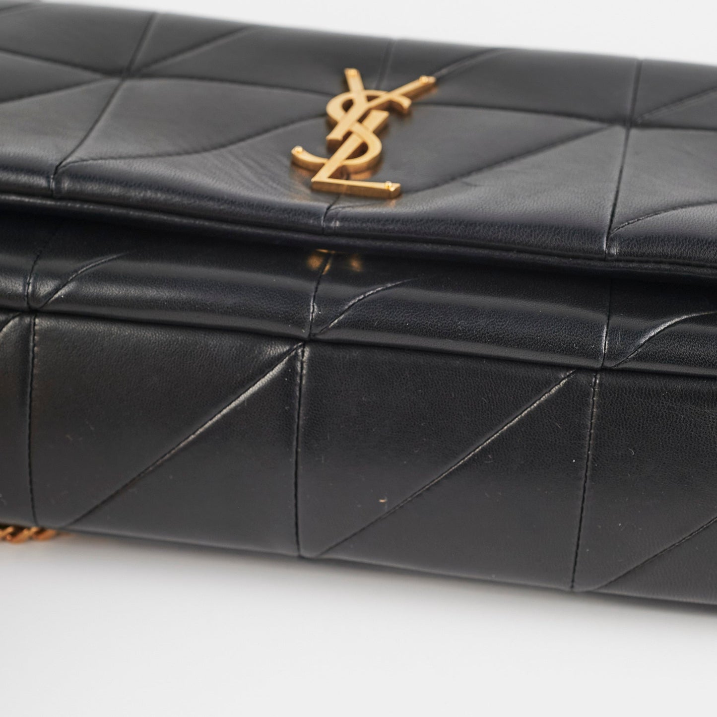 Saint Laurent Medium Lambskin Patchwork Chain Bag