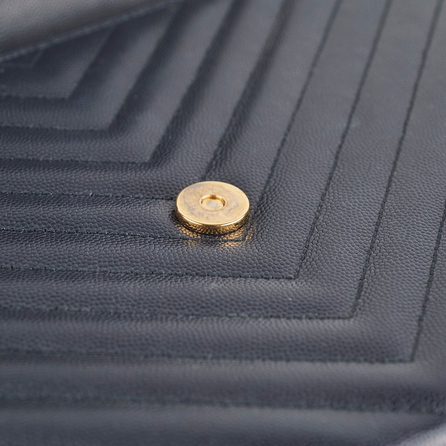 Saint Laurent Large Envelope Navy Shoulder Bag
