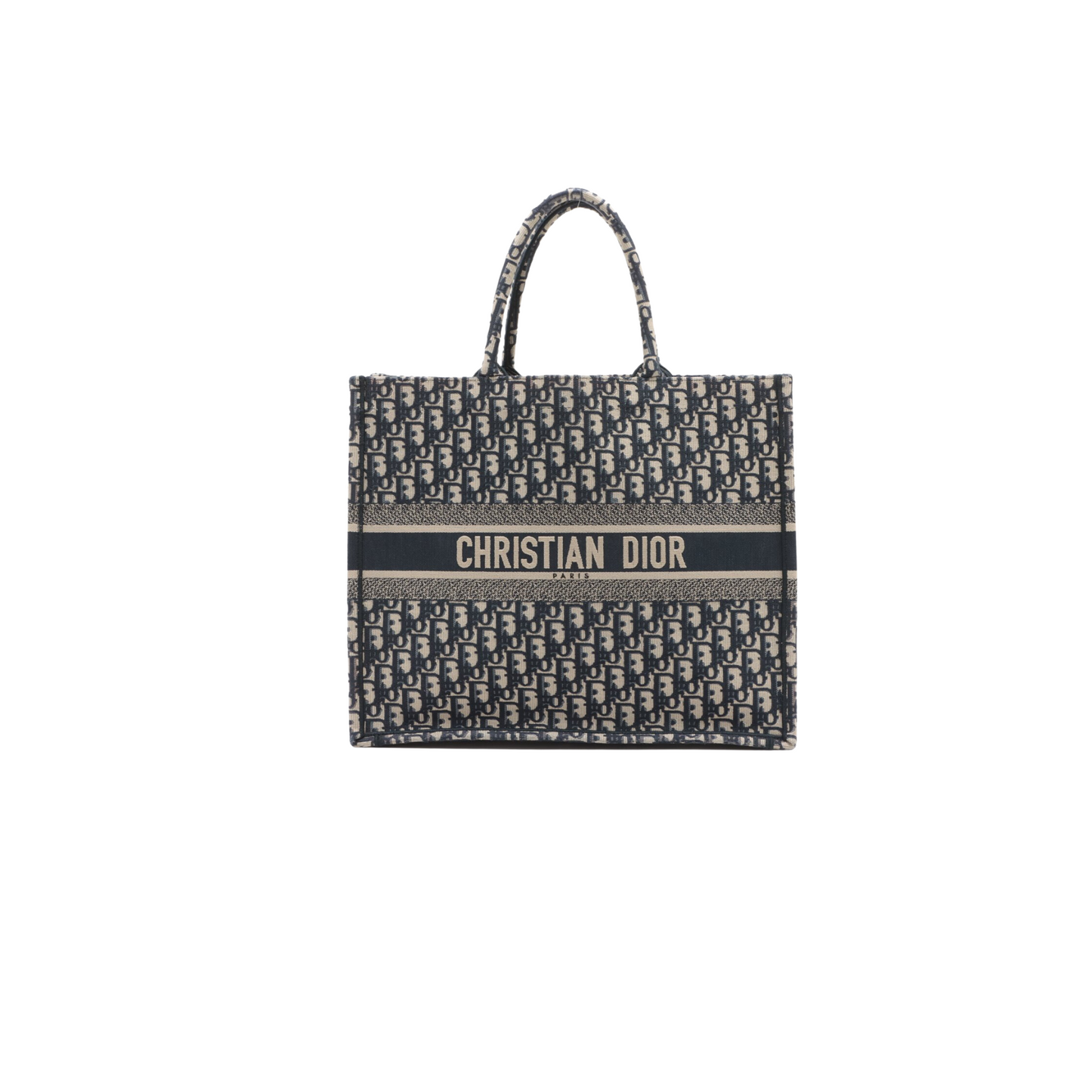 Christian Dior Large Navy Oblique Book Tote Bag