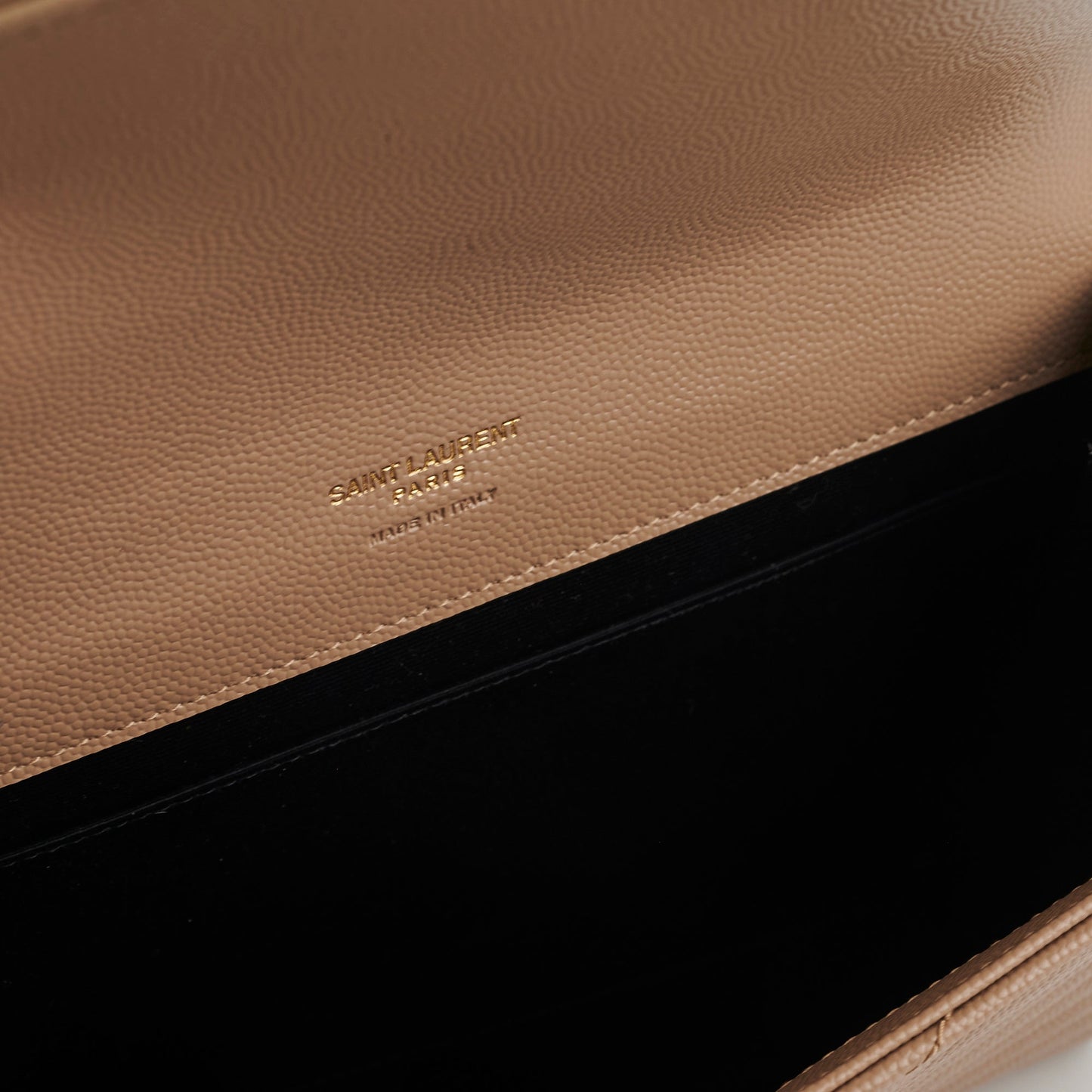Saint Laurent Cassandre Flap Beige Pouch
