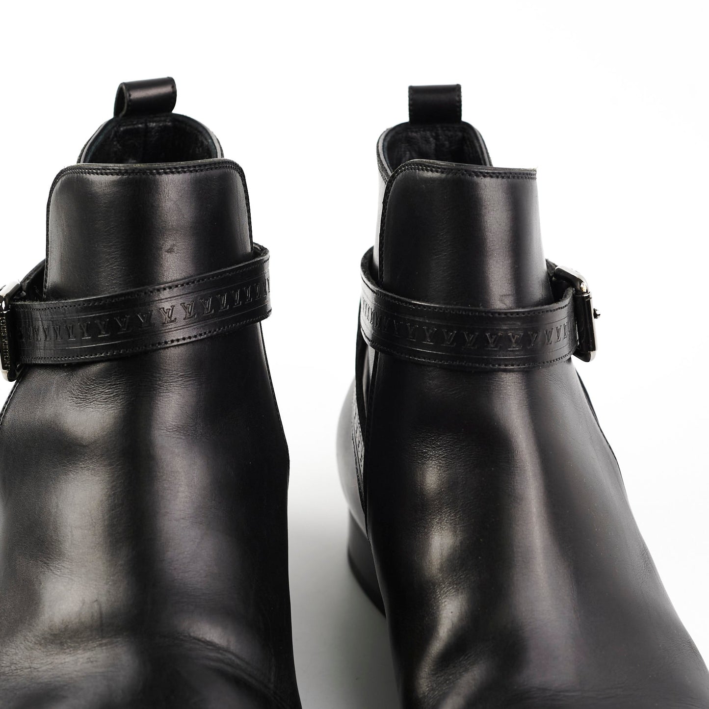 Louis Vuitton Mens Black Leather Boots Size 11