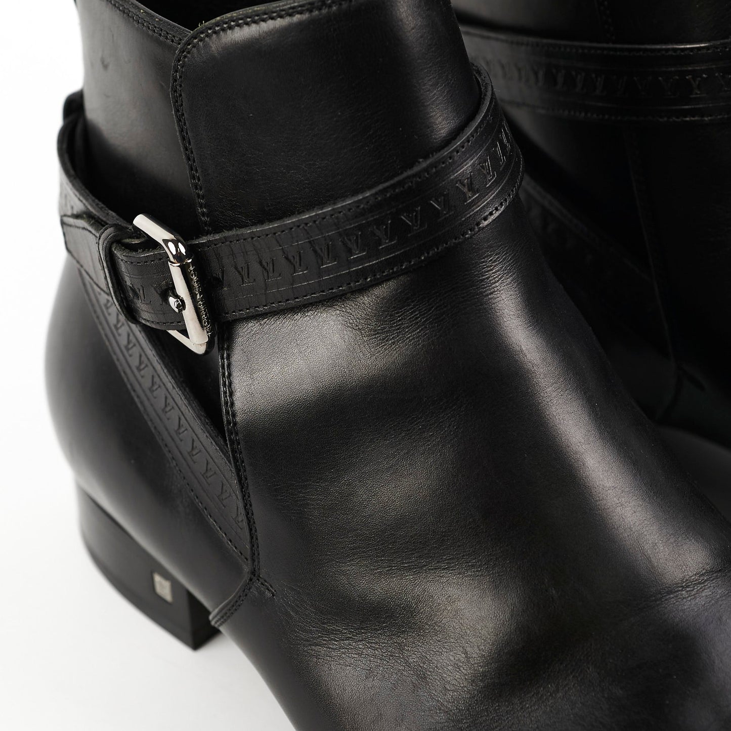 Louis Vuitton Mens Black Leather Boots Size 11