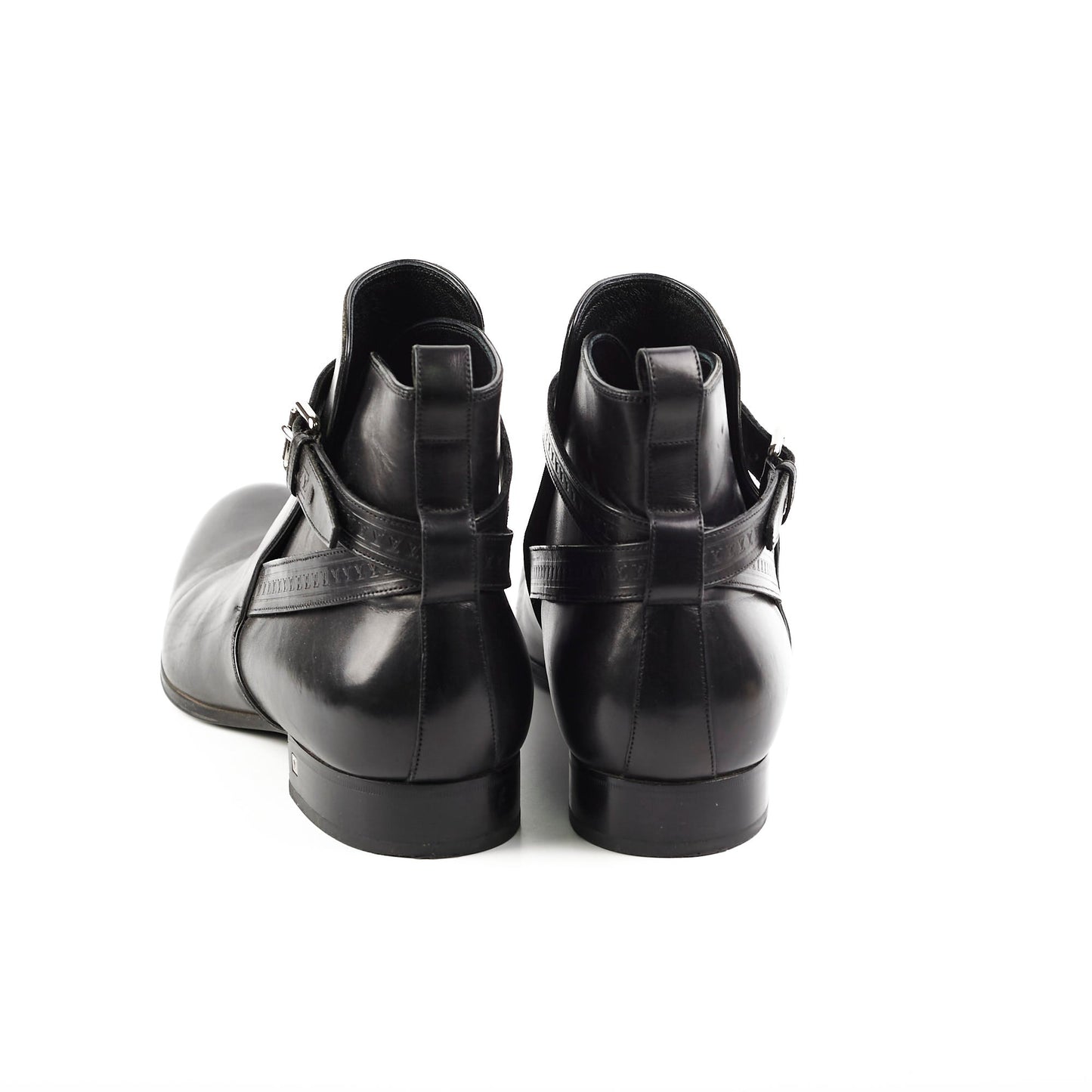 Louis Vuitton Mens Black Leather Boots Size 11