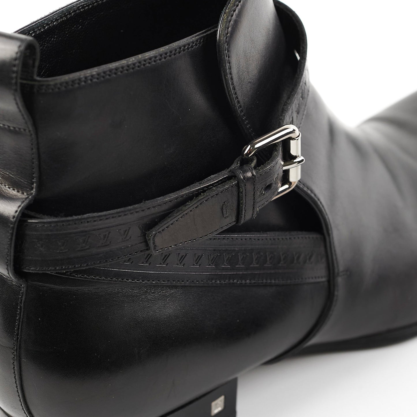 Louis Vuitton Mens Black Leather Boots Size 11