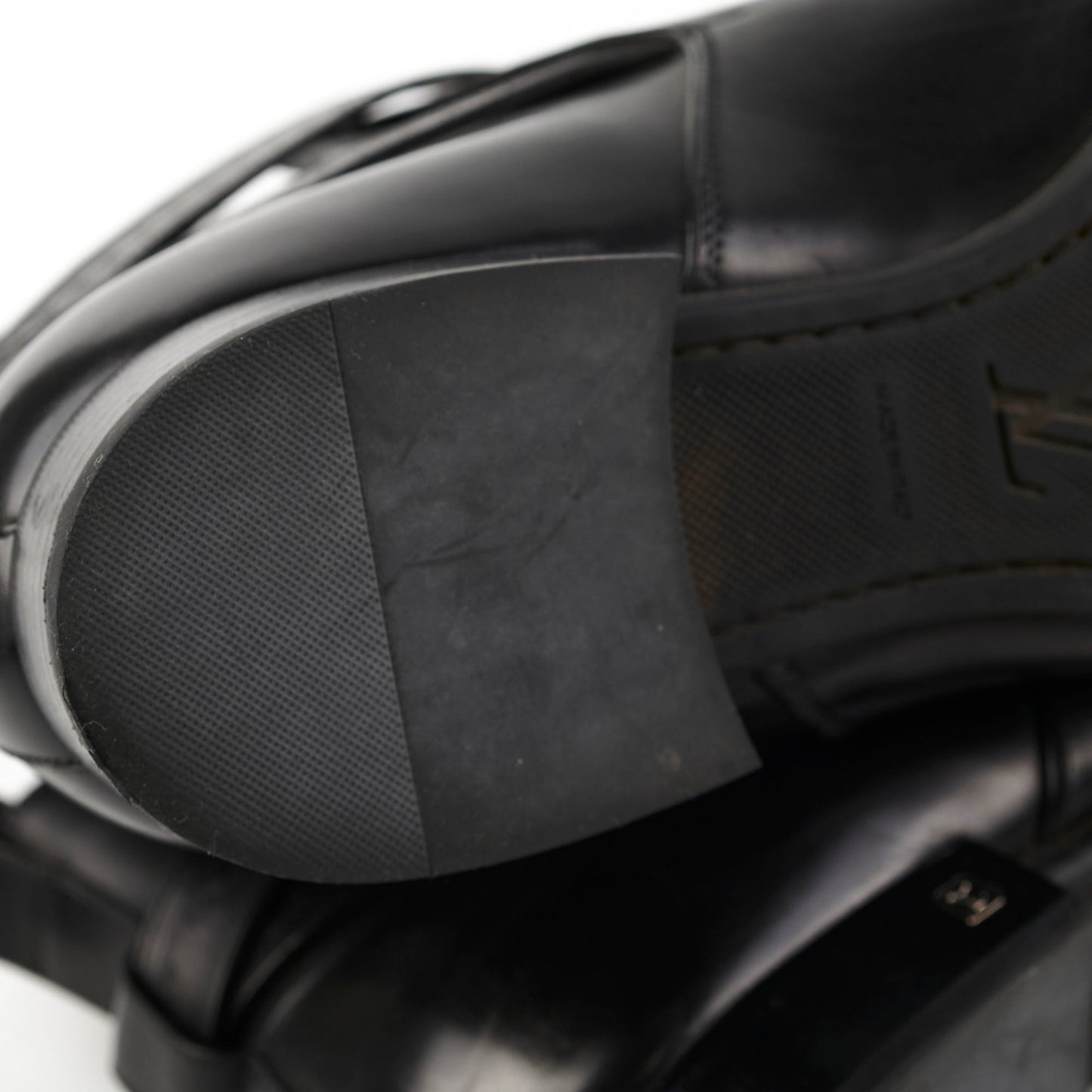 Louis Vuitton Mens Black Leather Boots Size 11