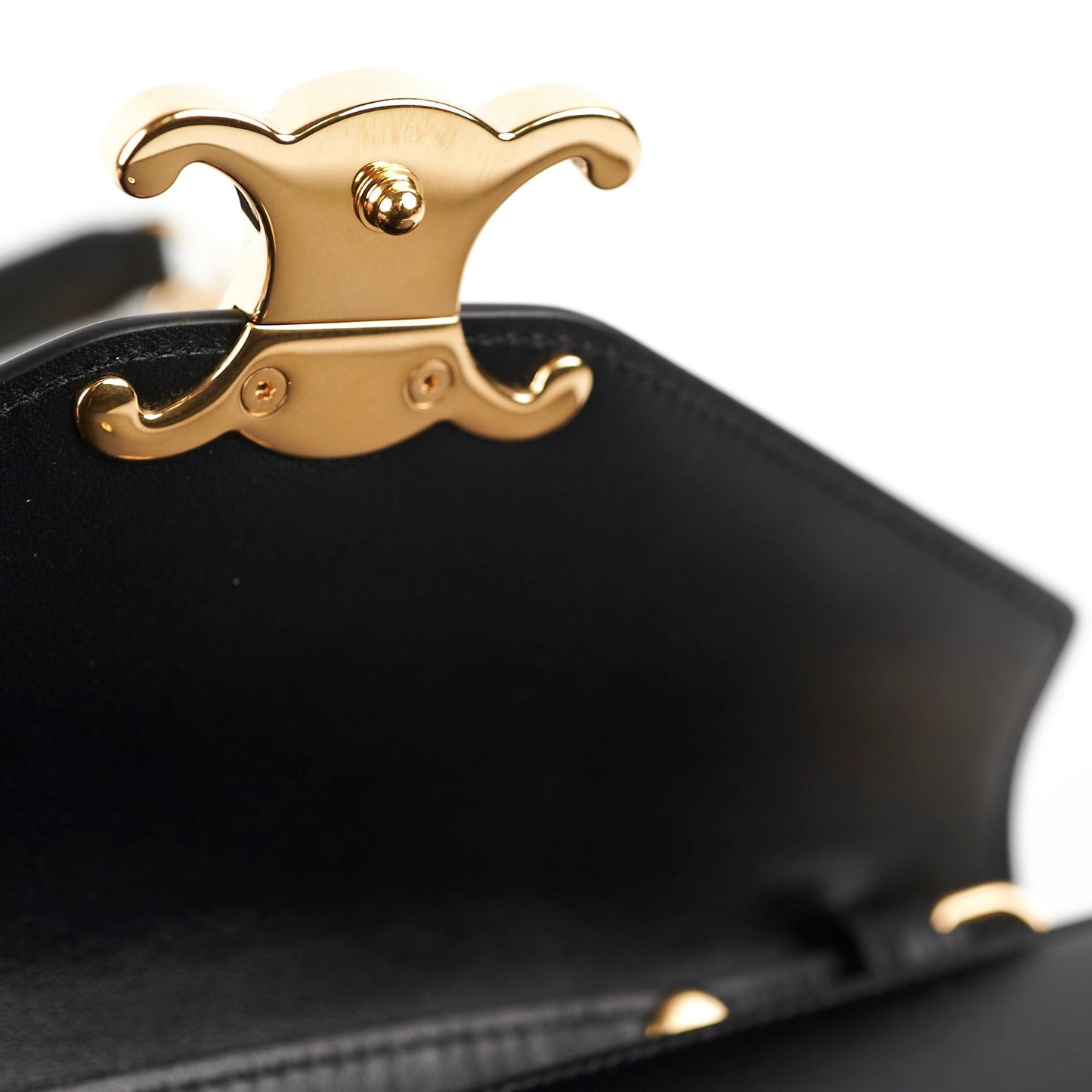 Celine Triomphe Black Wallet On Chain WOC