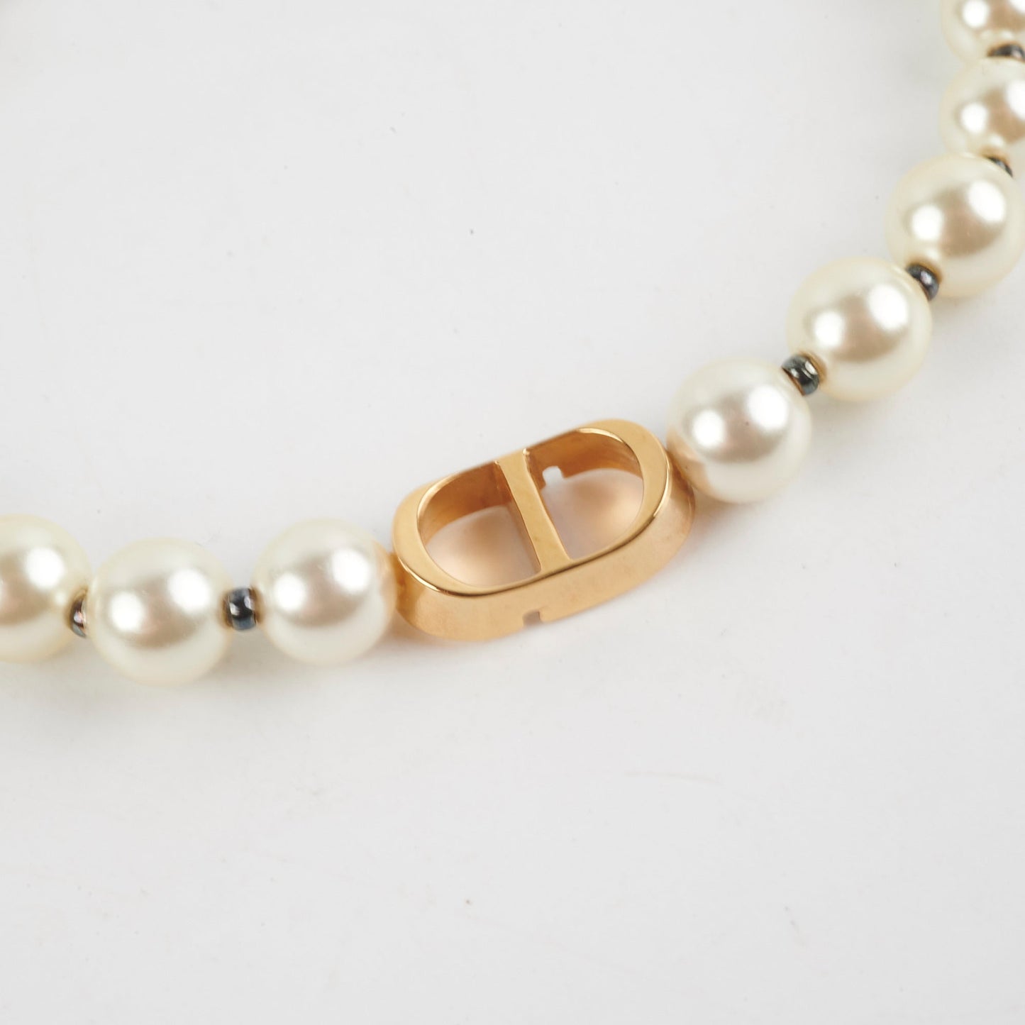 Christian Dior CD Pearl Bracelet Costume Jewellery