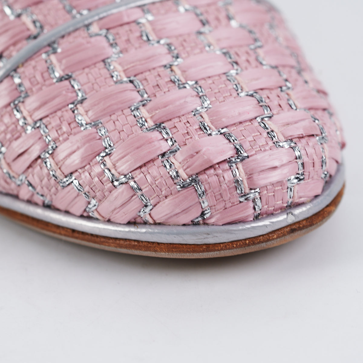 Chanel Woven Pink Shoes 38