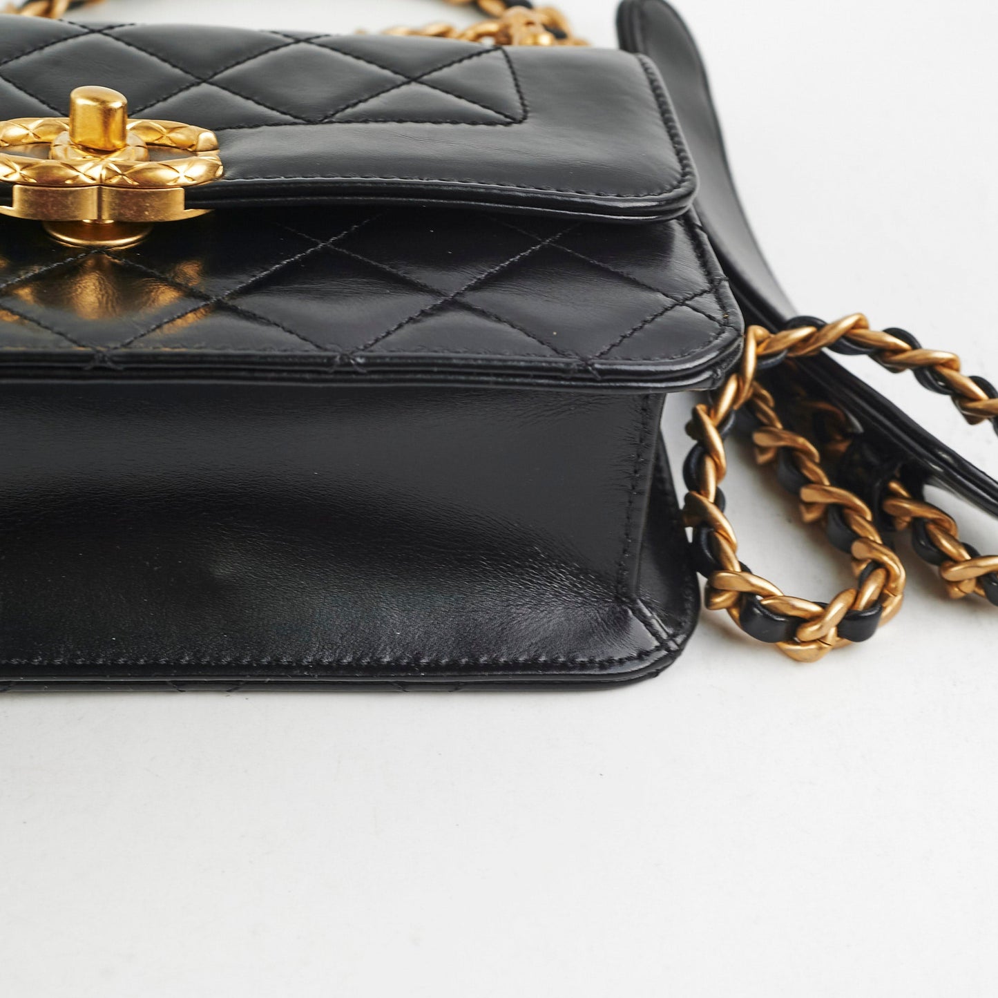 Chanel Calfskin Quilted Mini Coco Ring Flap Black Microchipped 2021