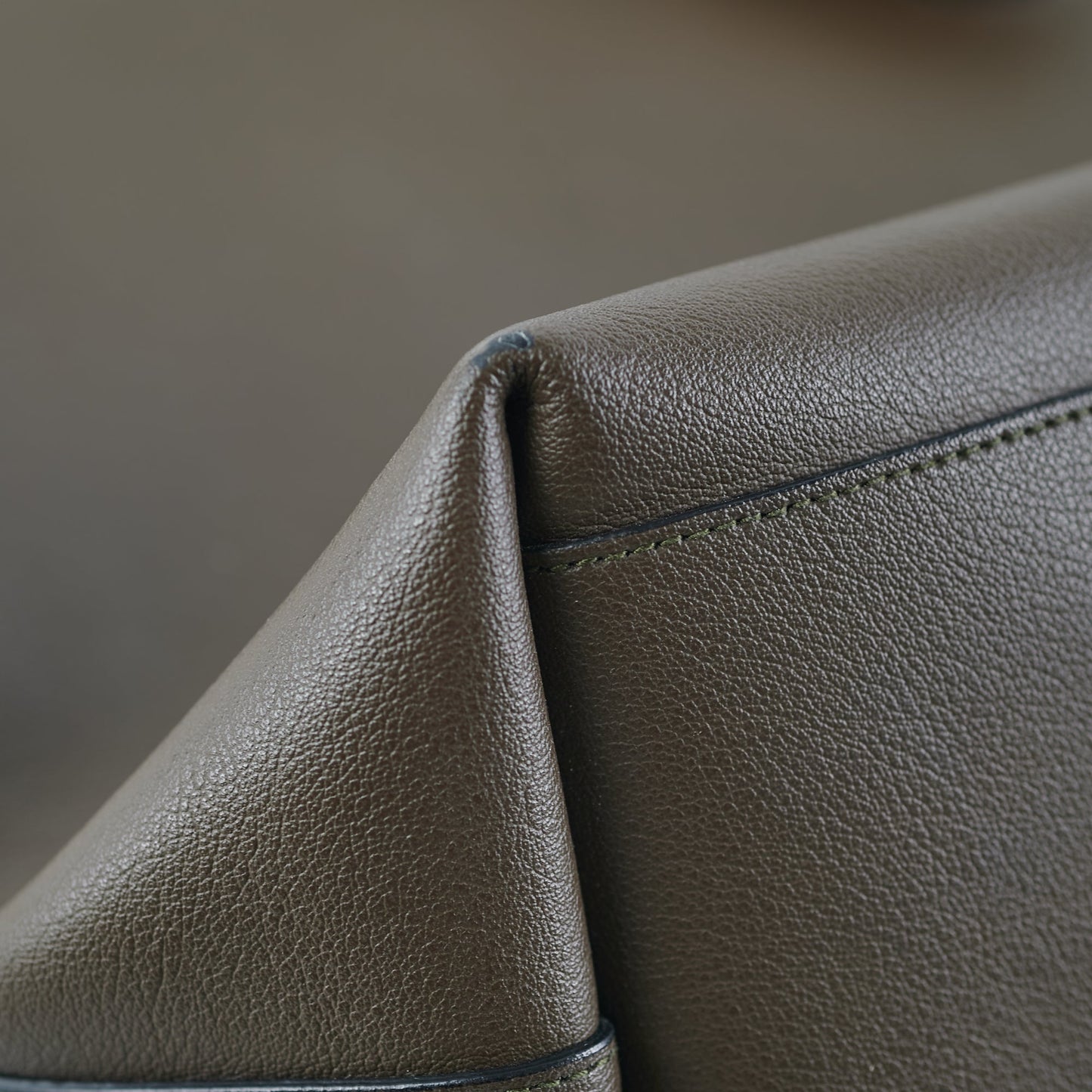 Saint Laurent Olive Green/Grey Tote
