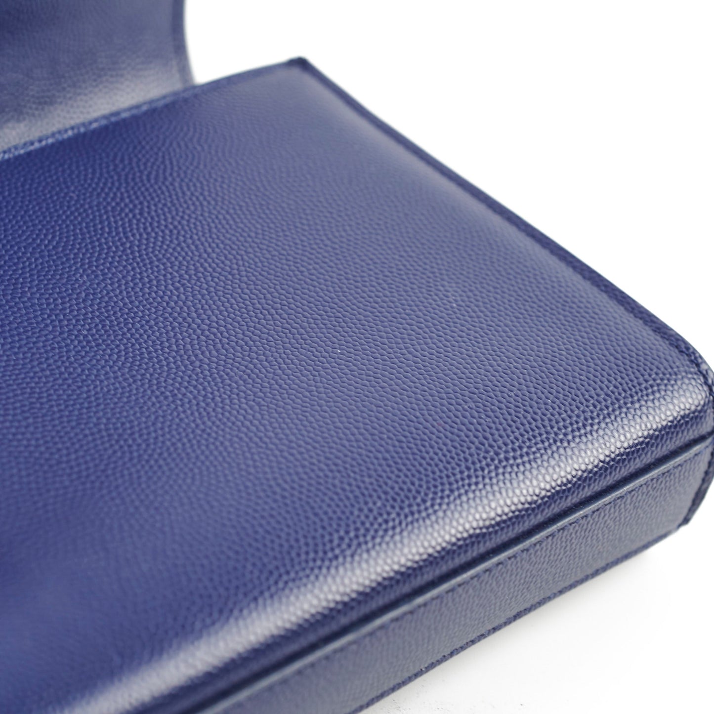 Saint Laurent Long Blue Grained Leather Clutch