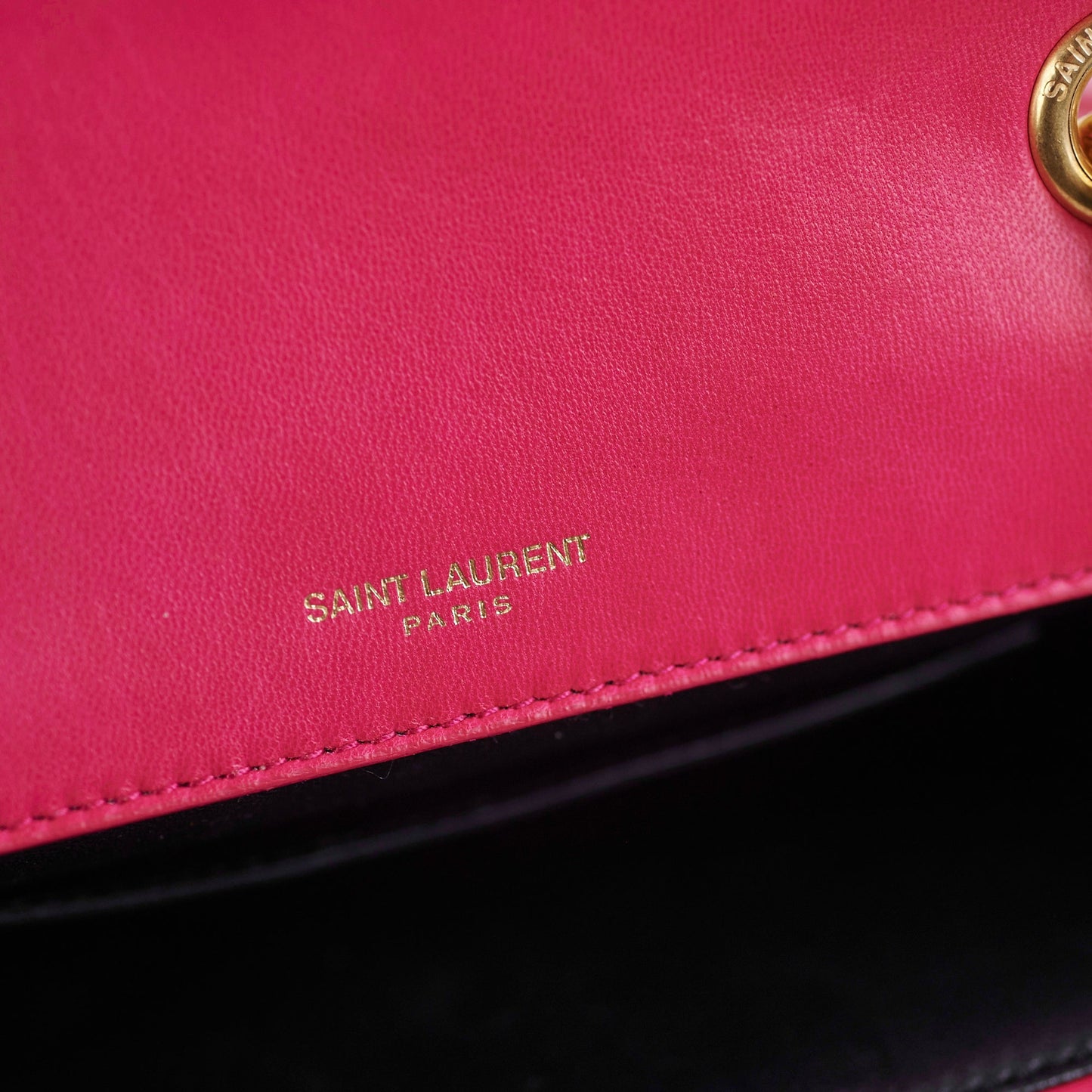 Saint Laurent Small Sulpice Chevron Pink Crossbody Bag