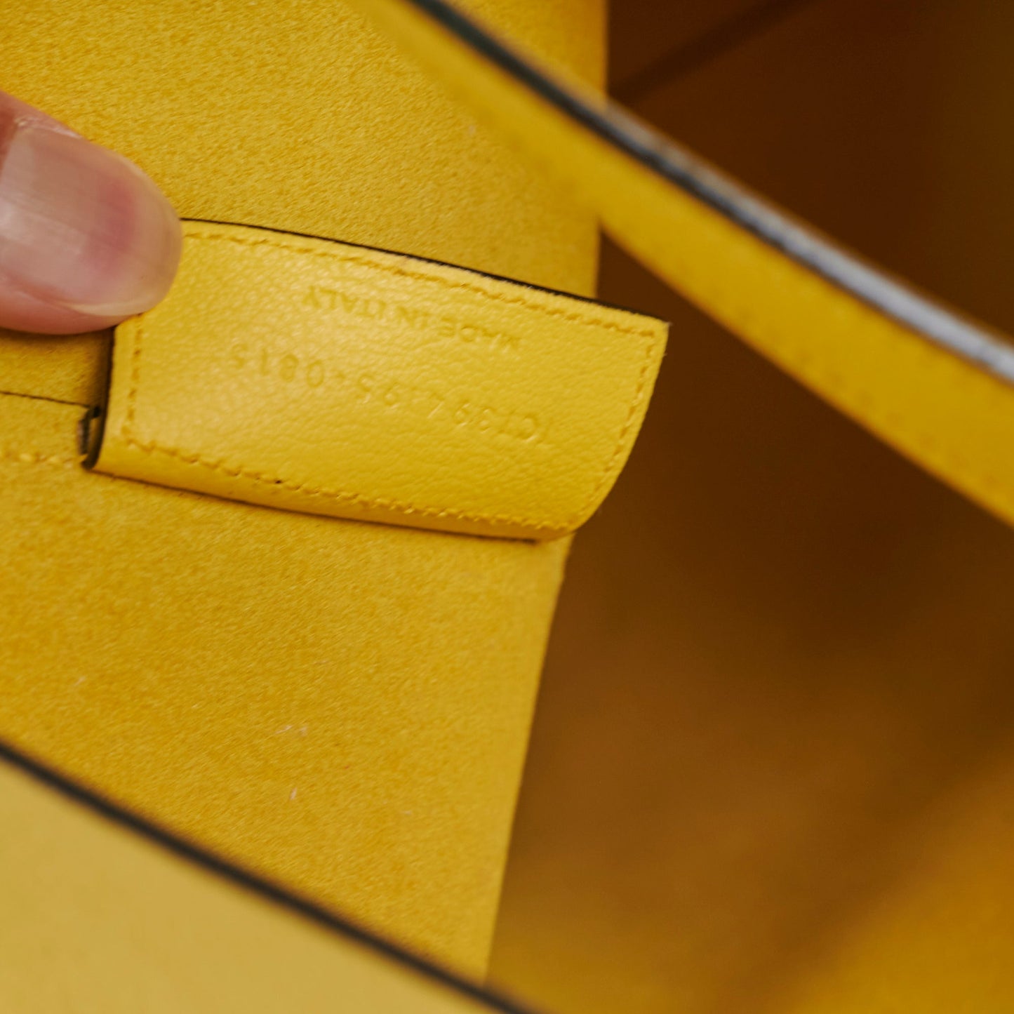Saint Laurent Calfskin Yellow Tote Bag