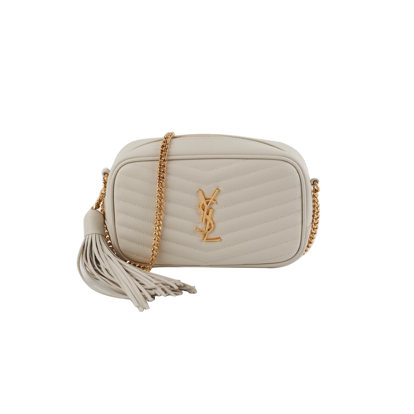 Saint Laurent Mini Lou Camera Bag Ivory