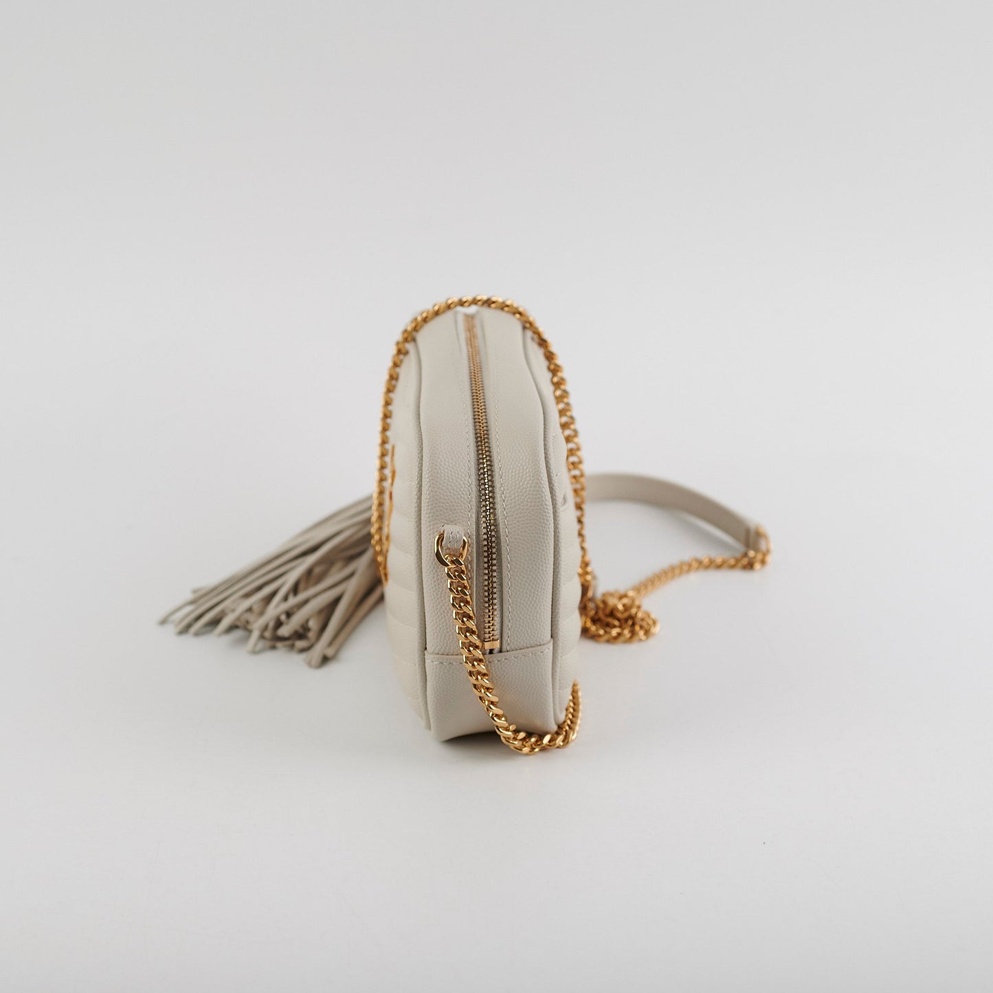Saint Laurent Mini Lou Camera Bag Ivory