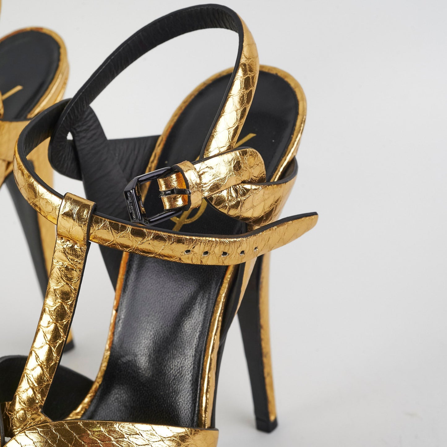 Saint Laurent Gold Platform Heels Size 39