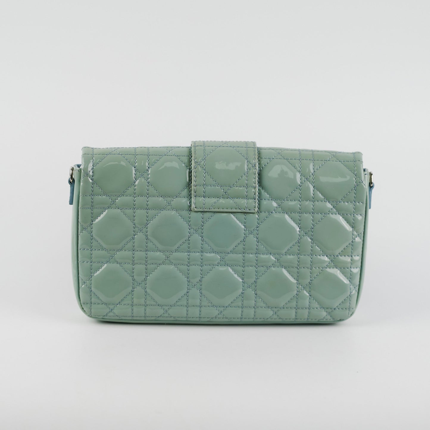 Christian Dior Lock Pouch Blue Patent