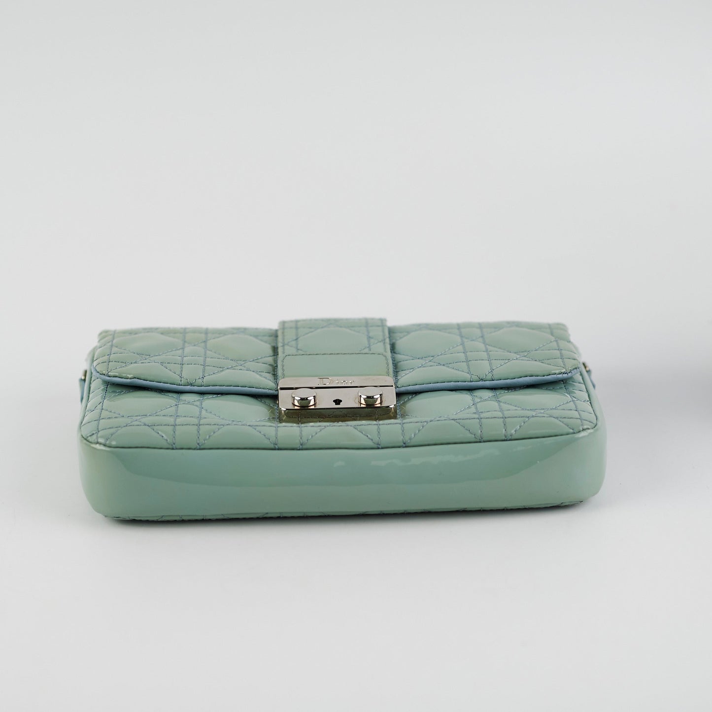 Christian Dior Lock Pouch Blue Patent