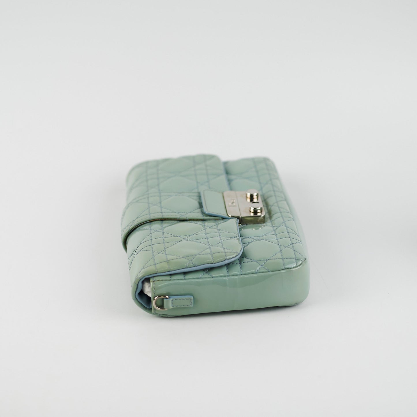 Christian Dior Lock Pouch Blue Patent