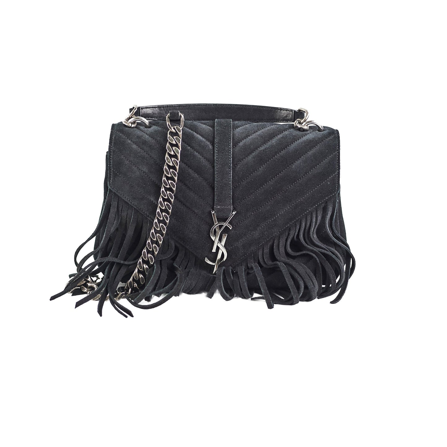 Saint Laurent Suede Black Tassel