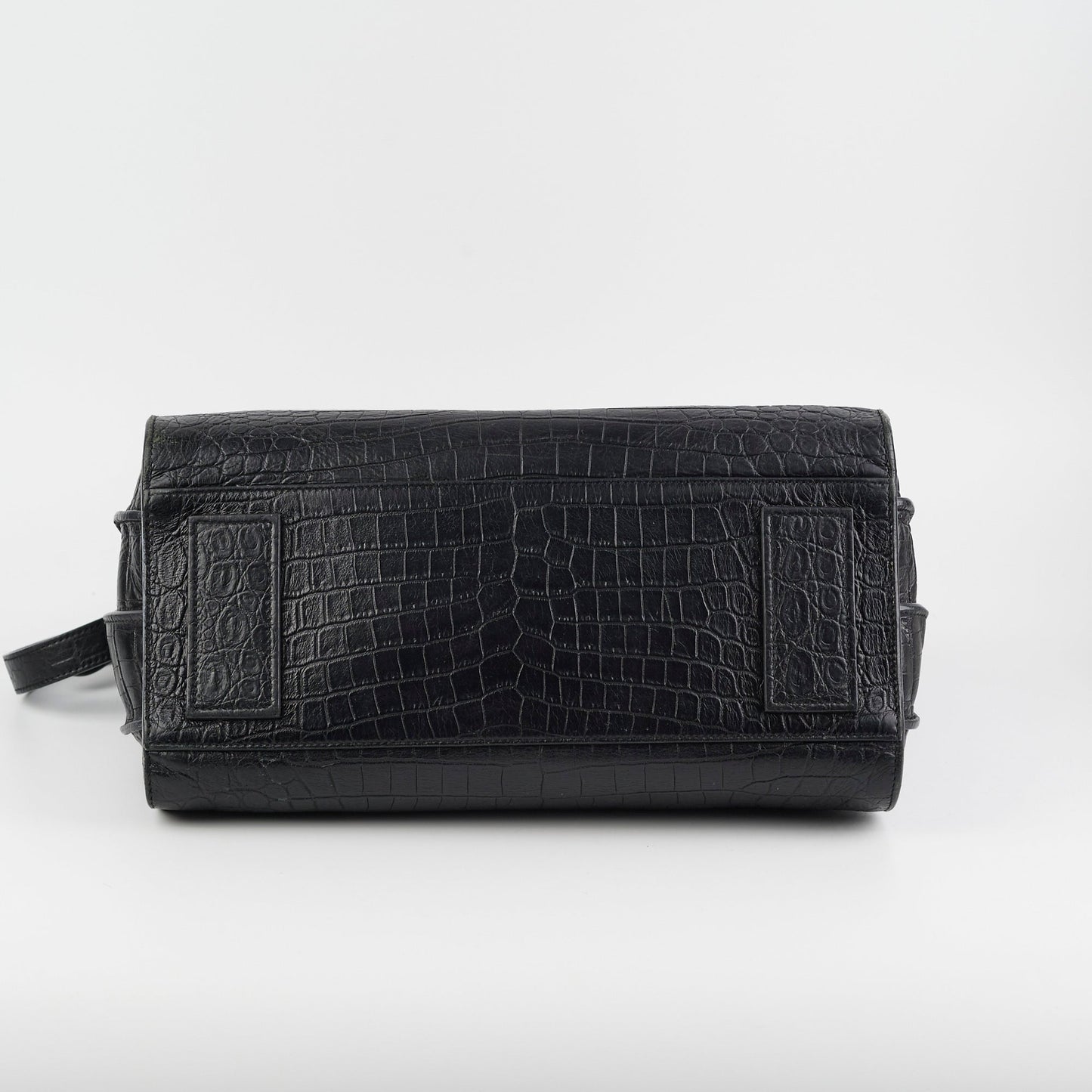 Saint Laurent Crocodile Embossed Calfskin Black