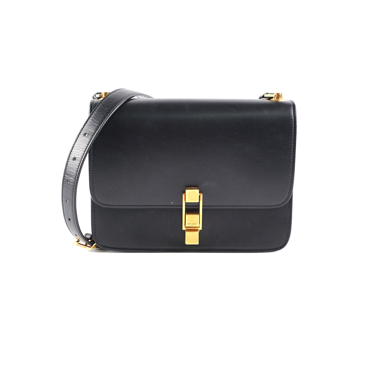 Saint Laurent Le Carre Satchel Box Black