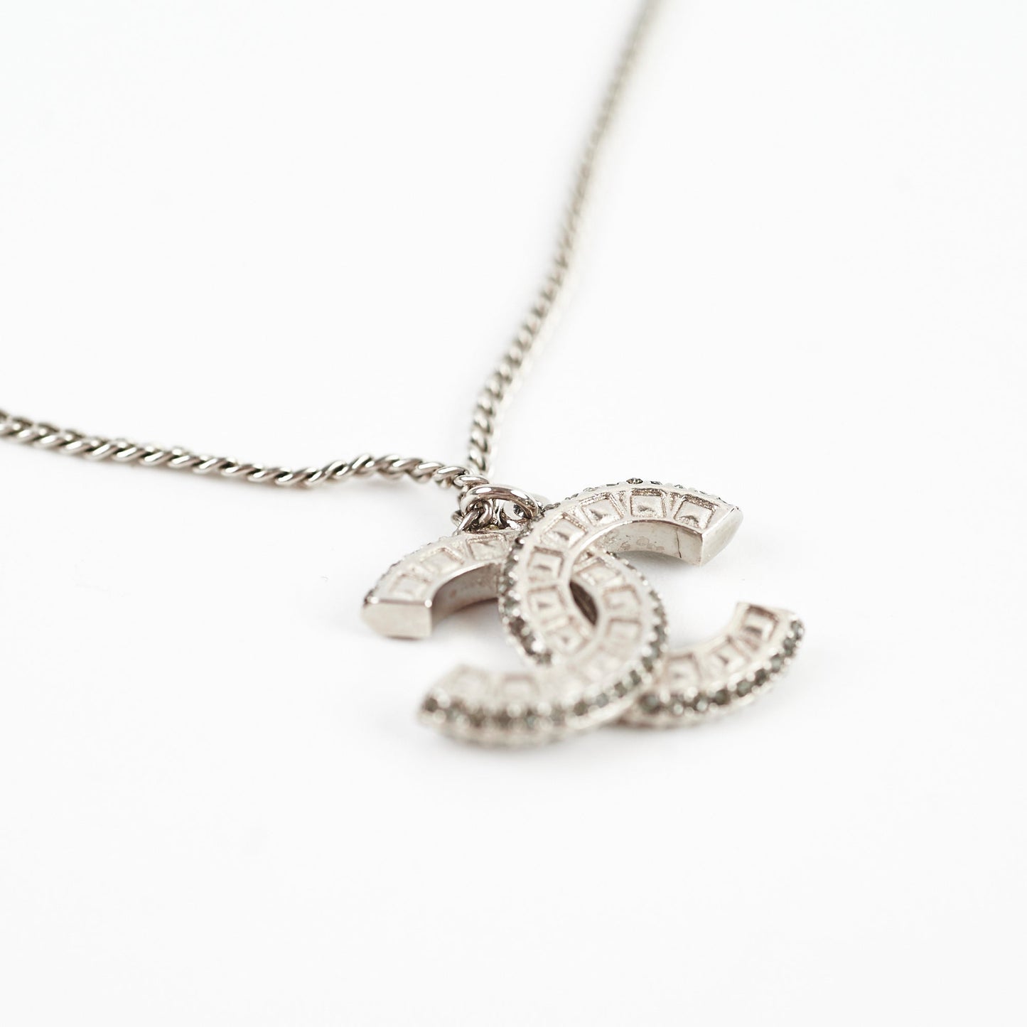 Chanel CC Costume Jewellery Silver Necklace
