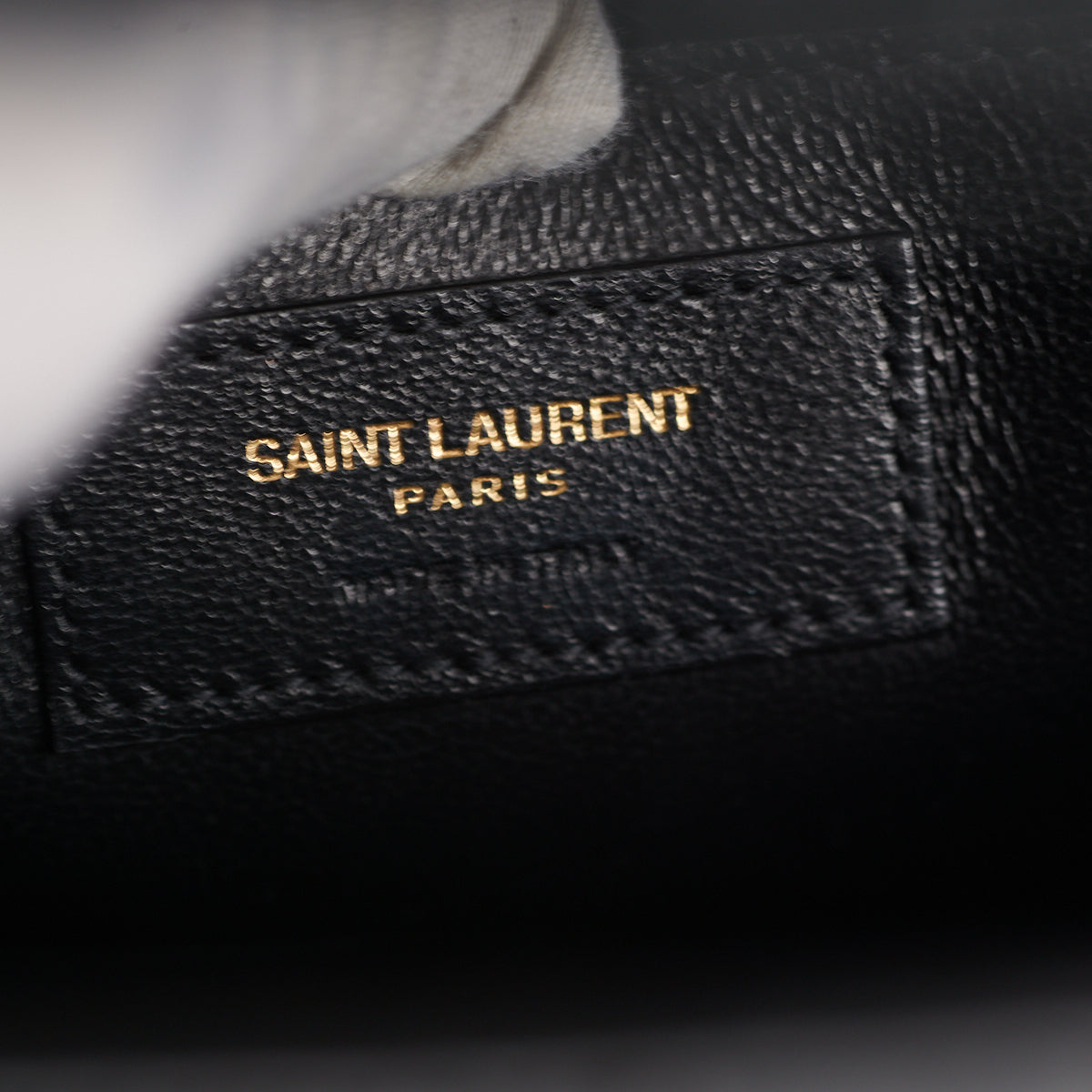Saint Laurent Manhattan Shoulder Bag in Crocodile Embossed Black