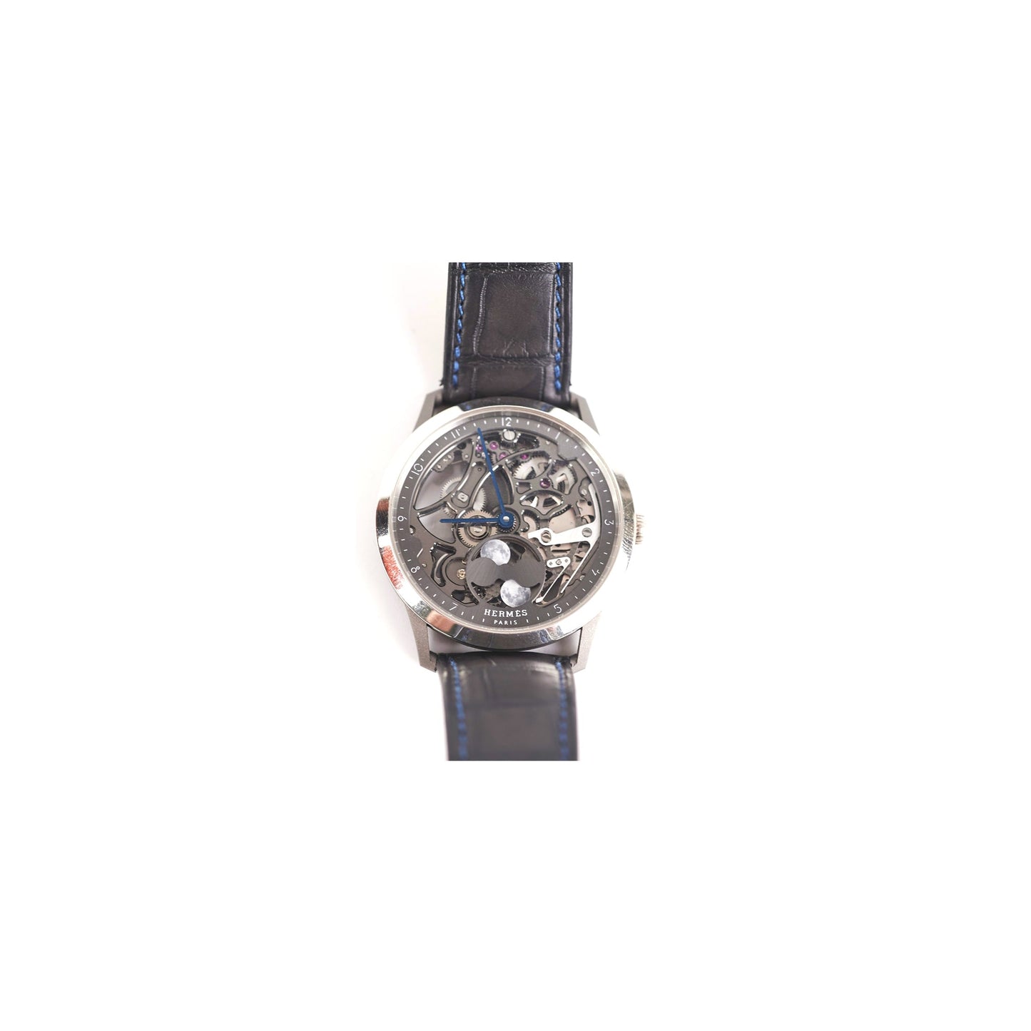 Hermes Slim D'Hermes Watch Squelette Lune 39.5MM Black