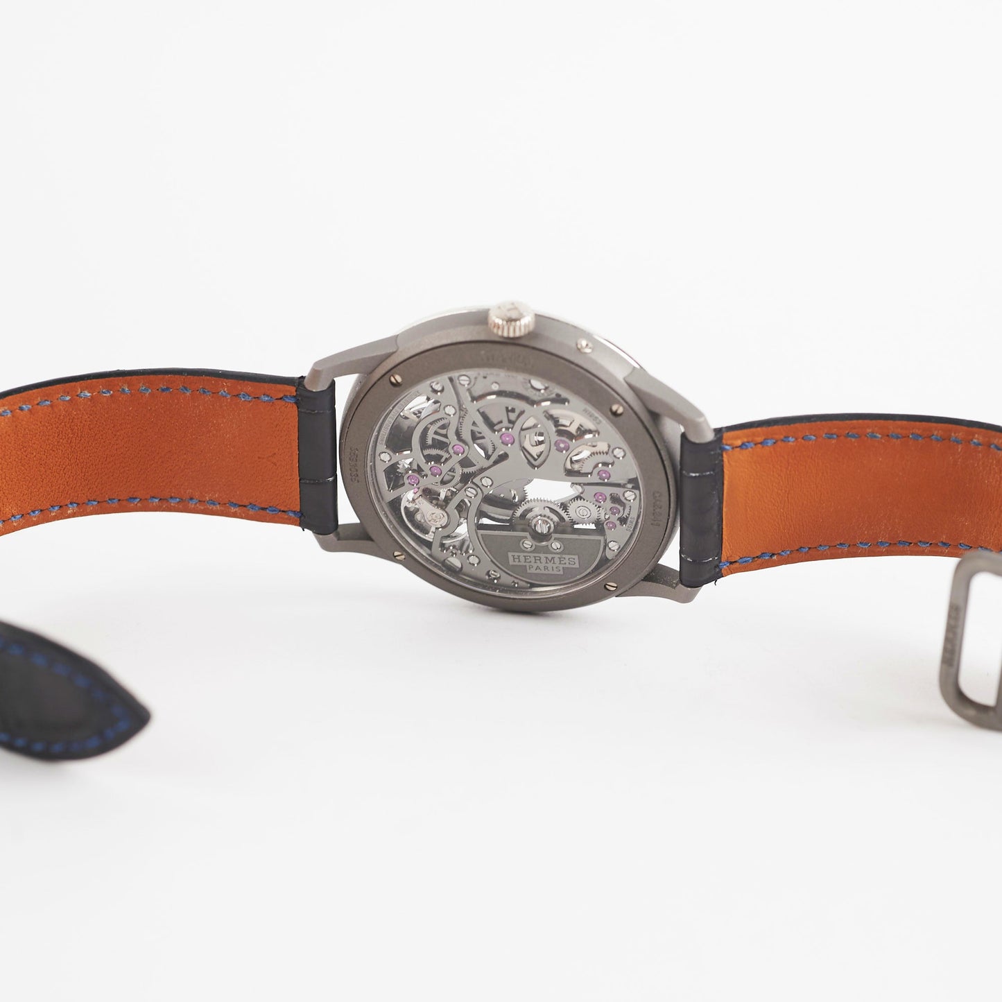 Hermes Slim D'Hermes Watch Squelette Lune 39.5MM Black