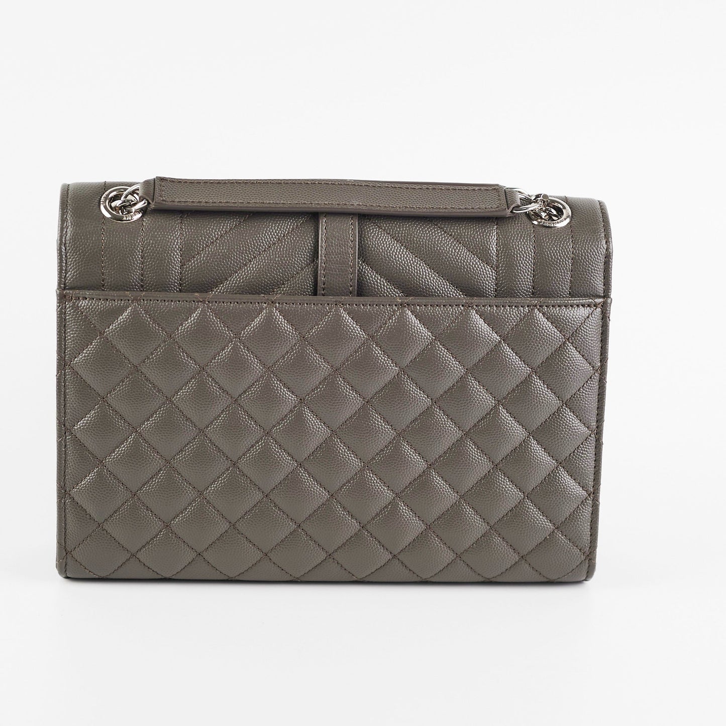 Saint Laurent Small Envelope Quilted Grey