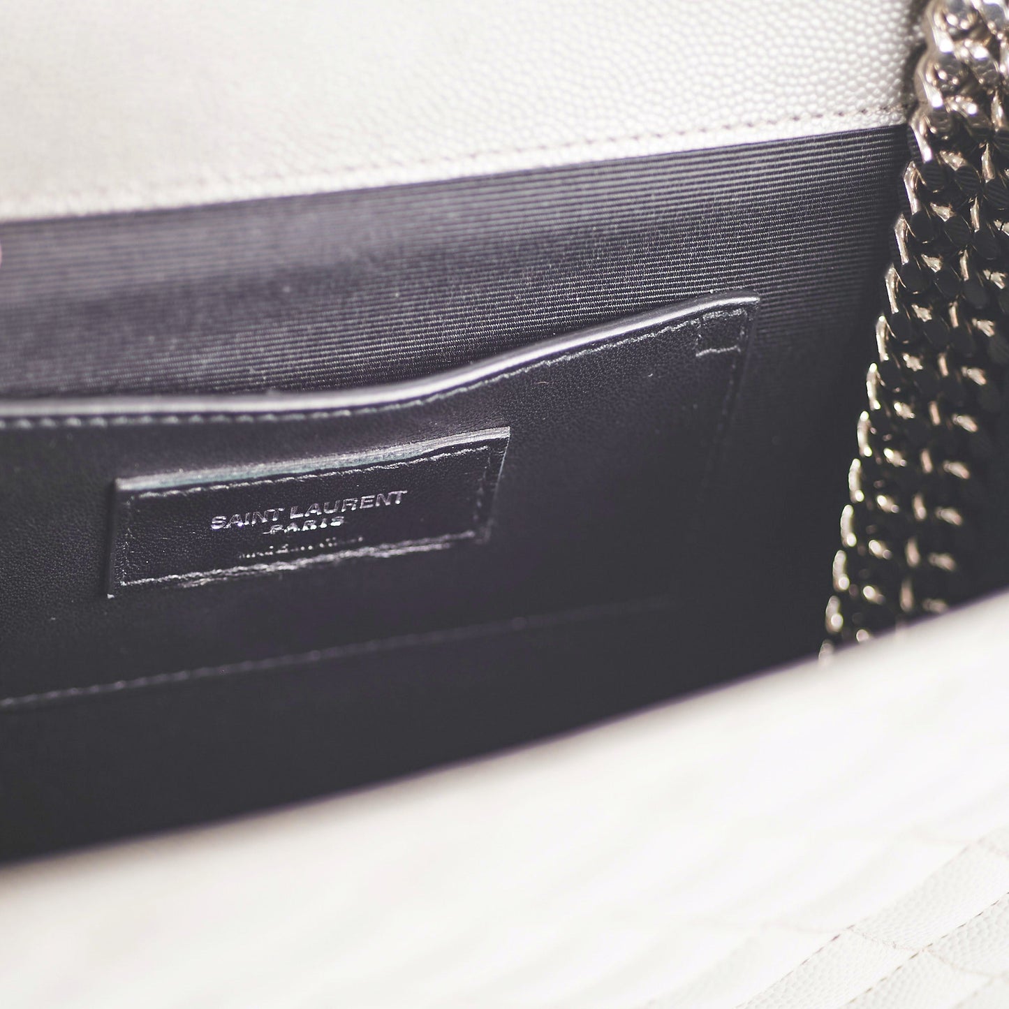 Saint Laurent Small Envelope Quilted Grey
