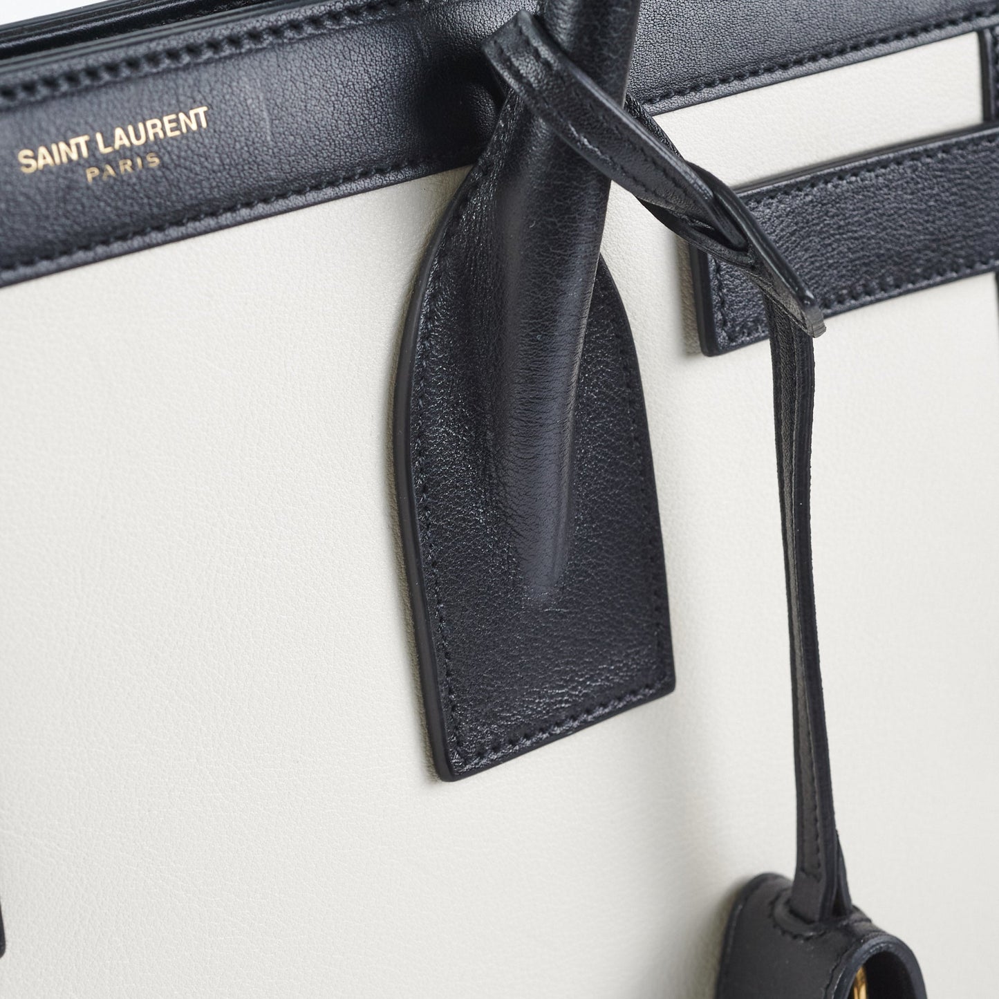 Saint Laurent Small Sac De Jour White/Black