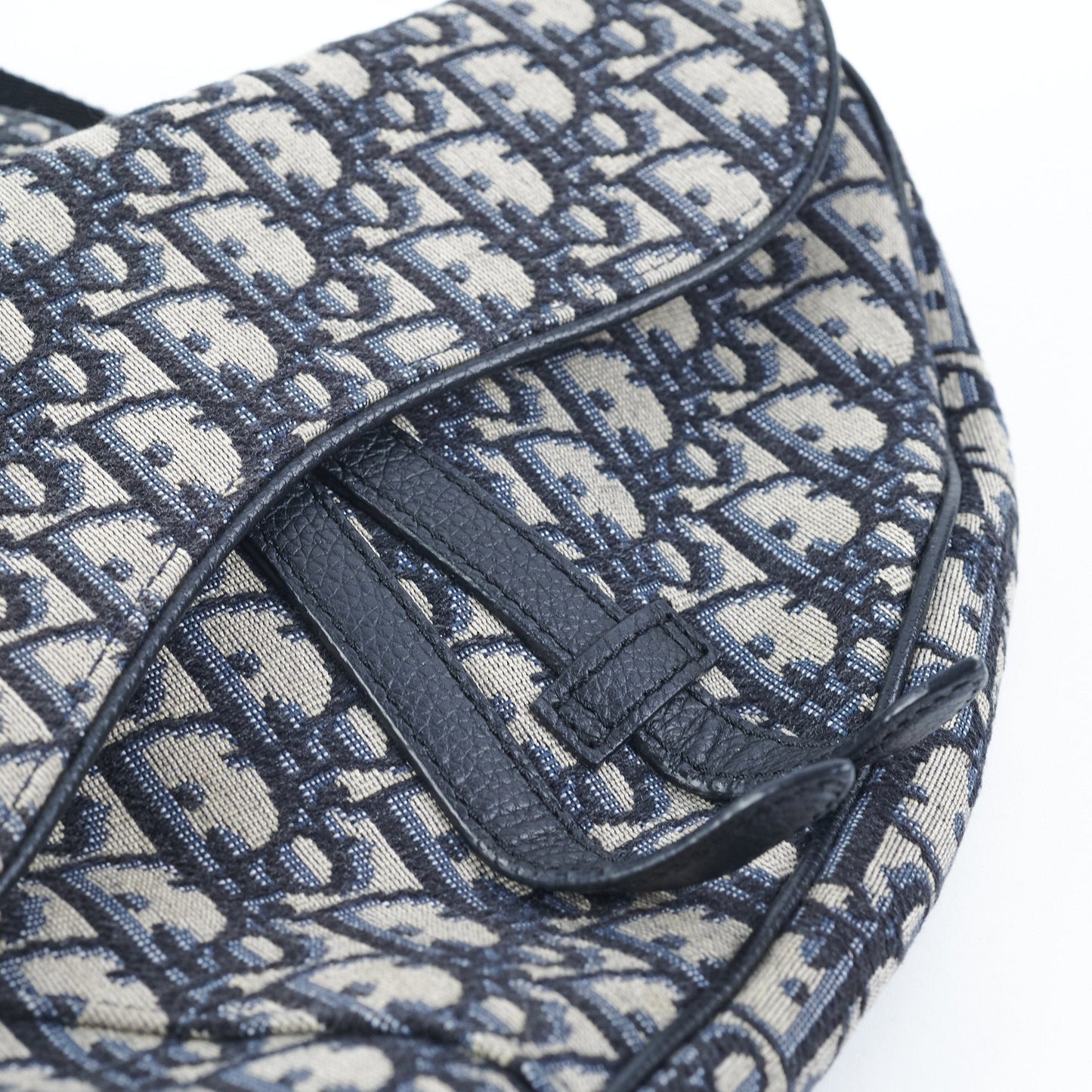 Dior Saddle Bag Beige and Black Oblique Jacquard