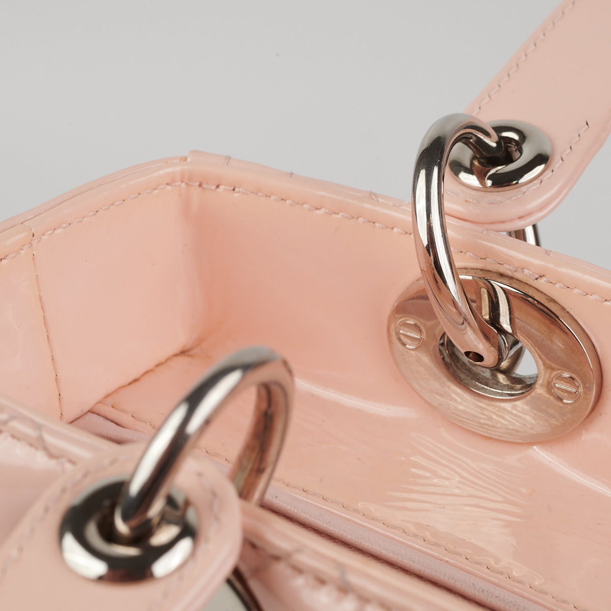 Dior Lady Dior Pink Patent Medium