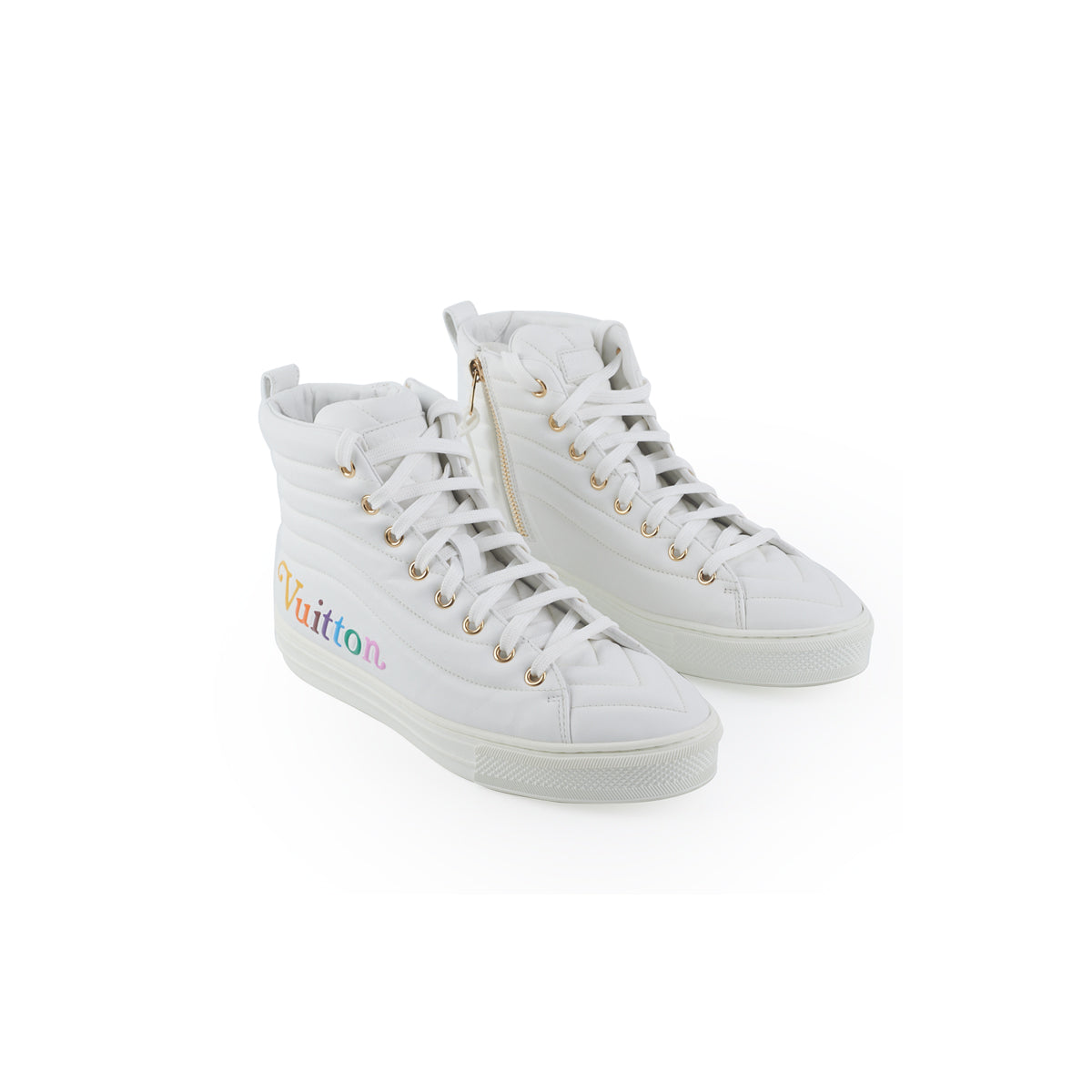 Louis Vuitton High Top White Sneaker Size 37