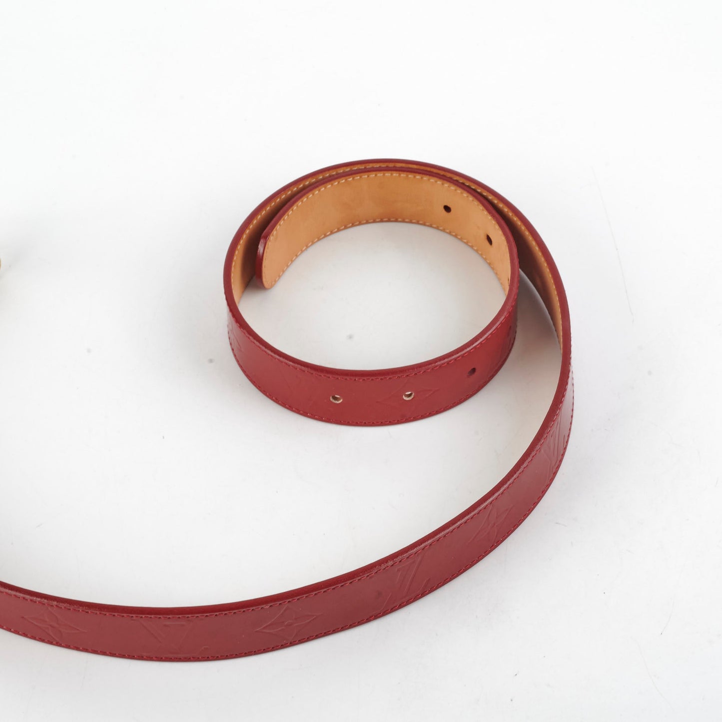 Louis Vuitton Red Vernis Monogram Belt 90cm