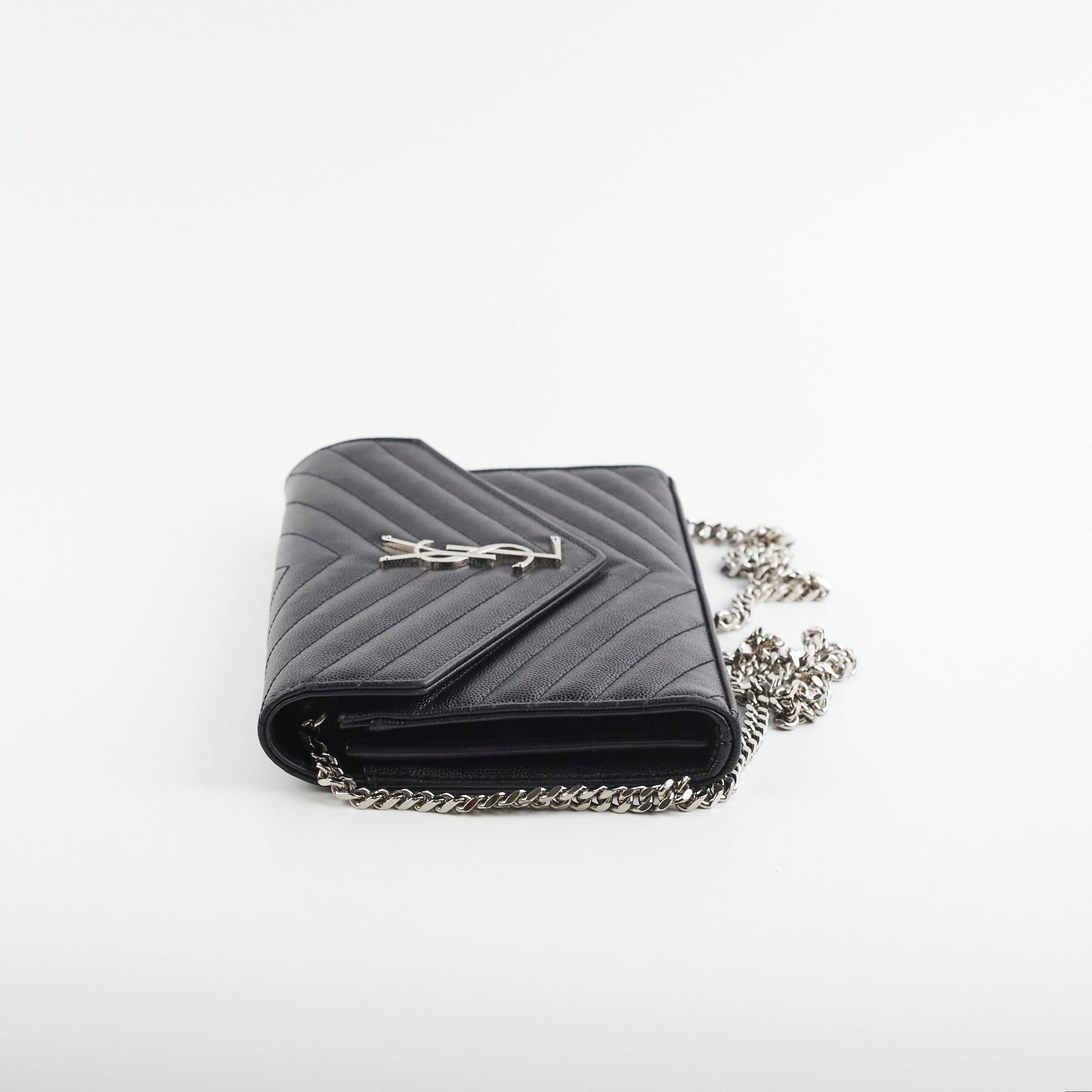 Saint Laurent Envelope Wallet On Chain Black
