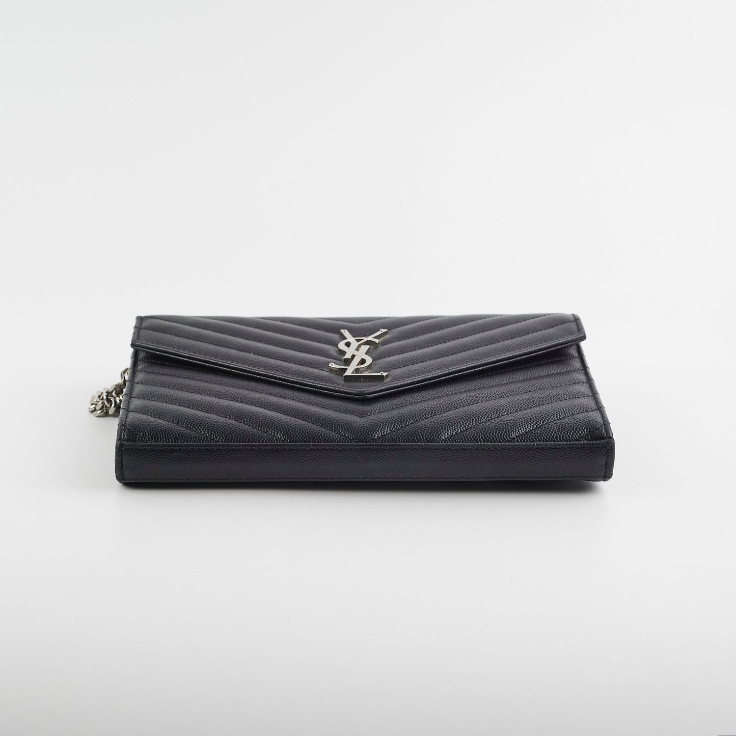 Saint Laurent Envelope Wallet On Chain Black