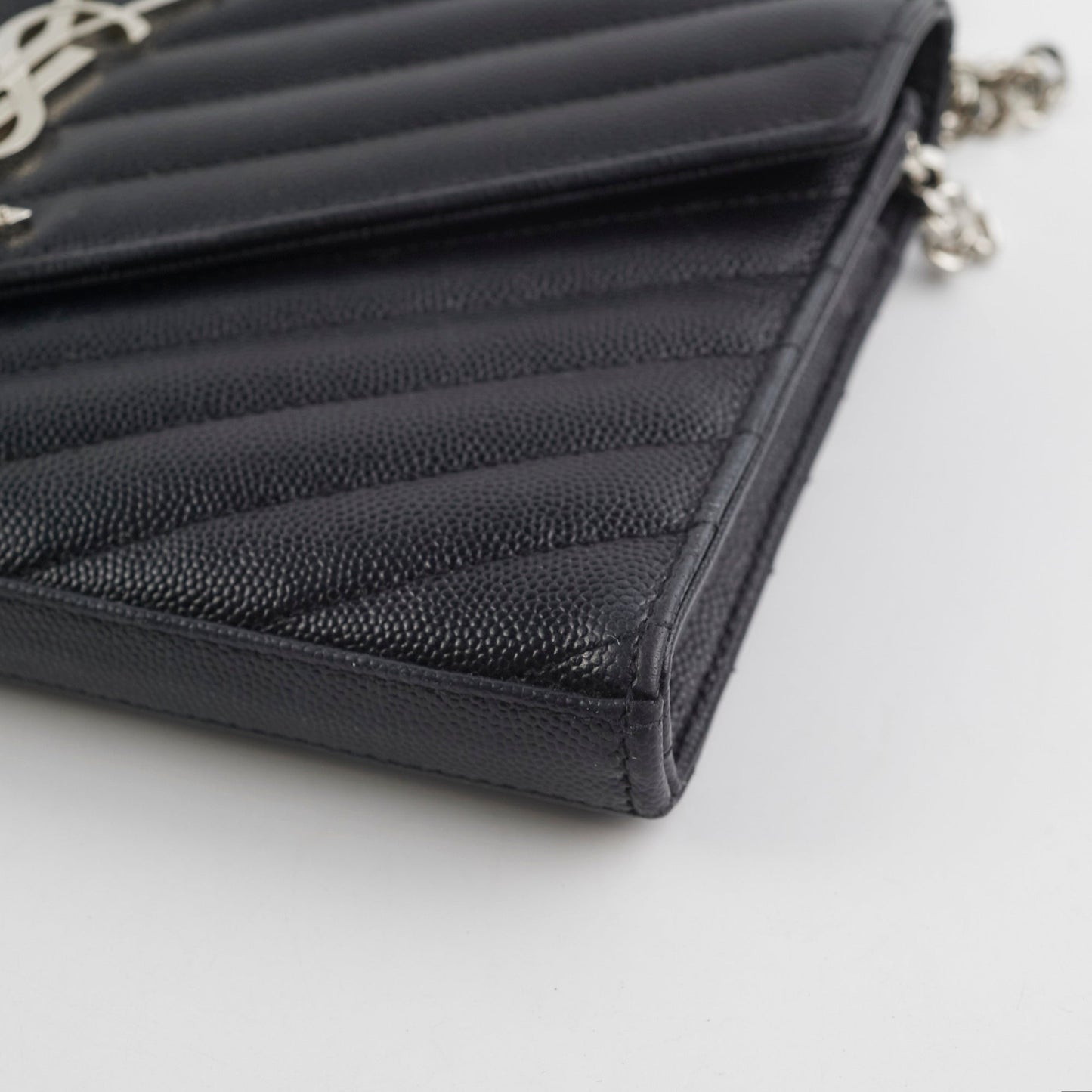 Saint Laurent Envelope Wallet On Chain Black