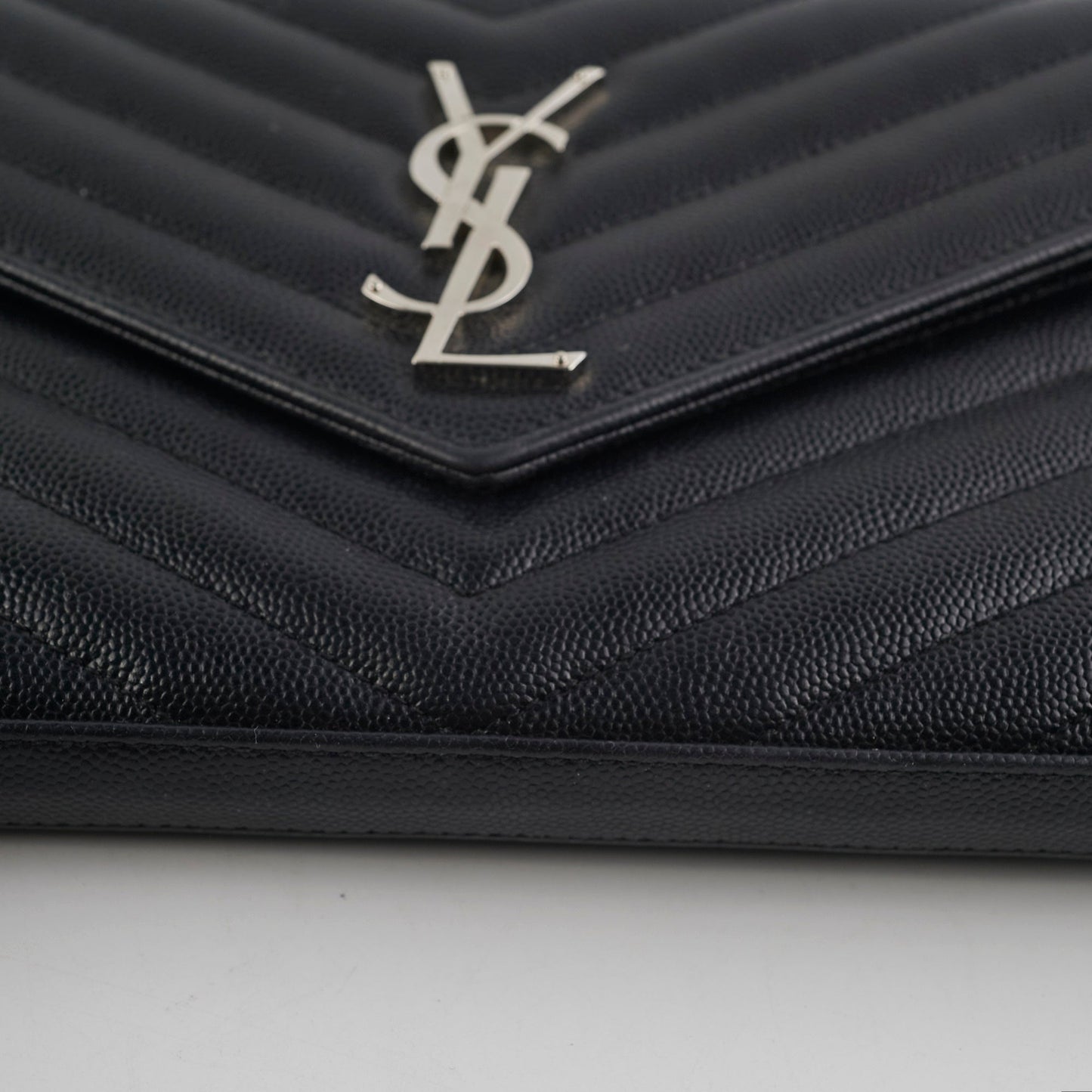 Saint Laurent Envelope Wallet On Chain Black